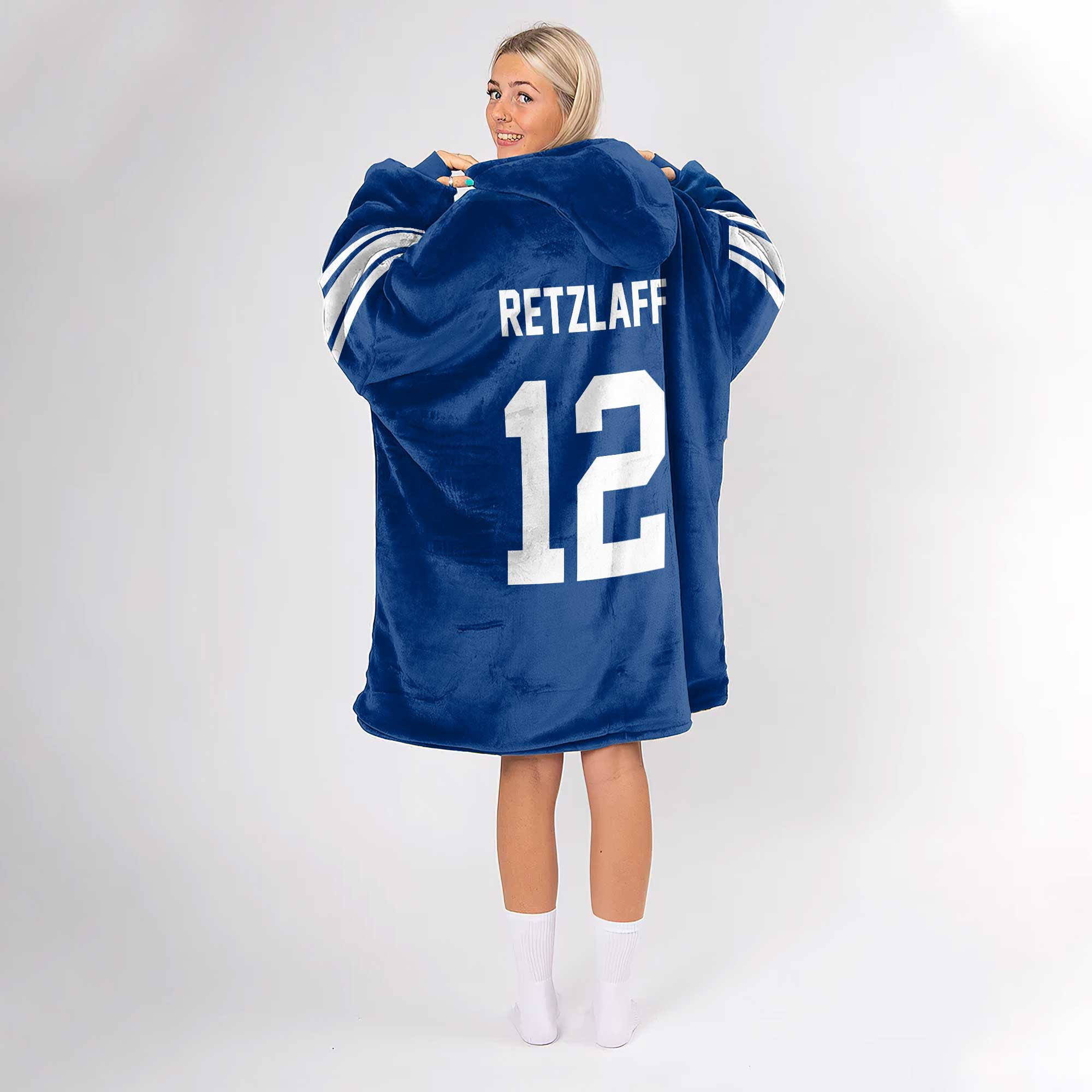Adult 12 BYU Cougars Football Unisex Blanket Hoodie