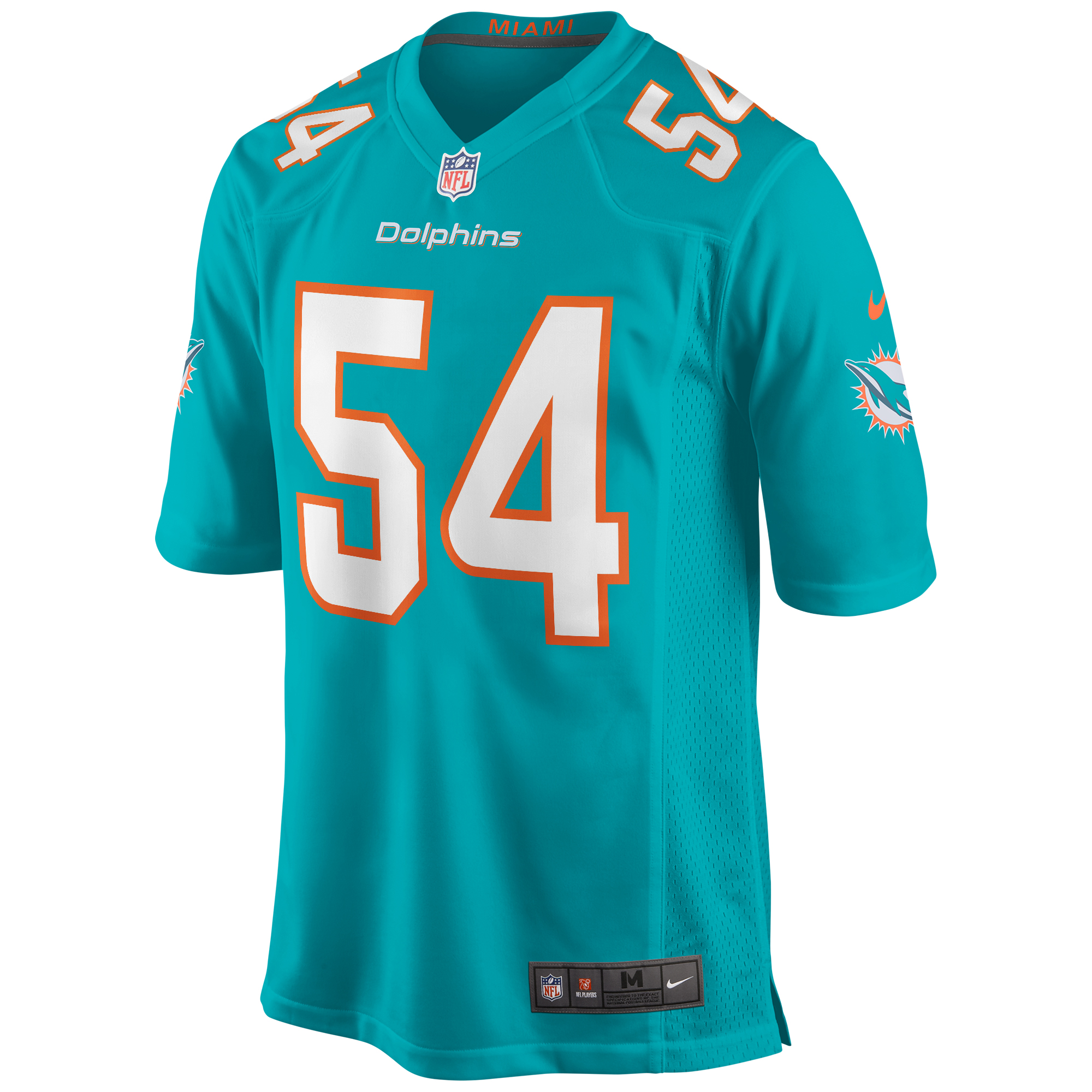 Zach Thomas Miami Dolphins Game Retired Player Jersey - Aqua