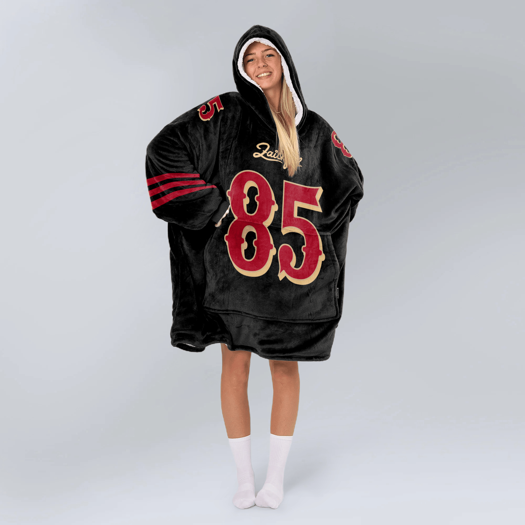 Adult G.K 85 San Francisco 49ers Football Unisex Blanket Hoodie