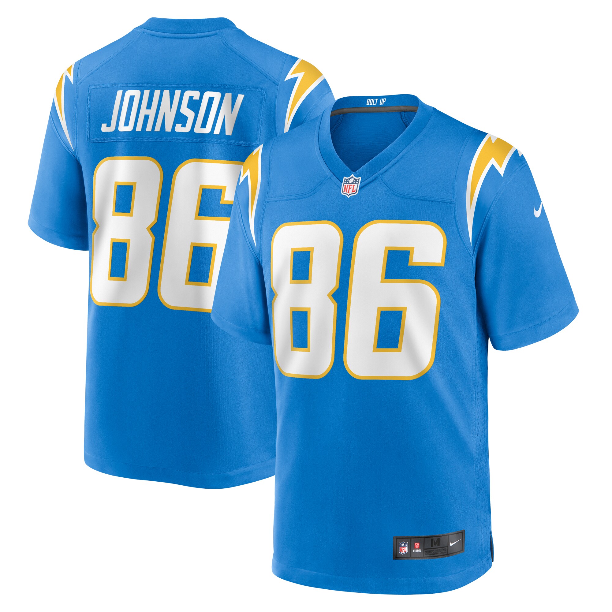 Cornelius Johnson Los Angeles Chargers Team Game Jersey -  Powder Blue