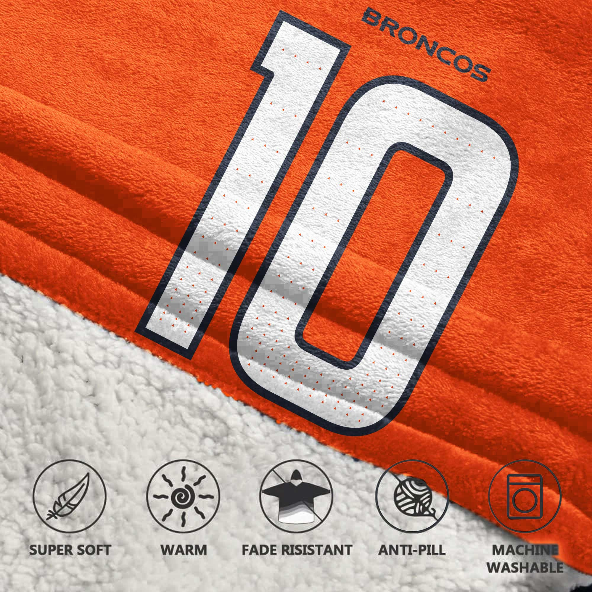Kid B.N 10 Denver Football Unisex Blanket Hoodie