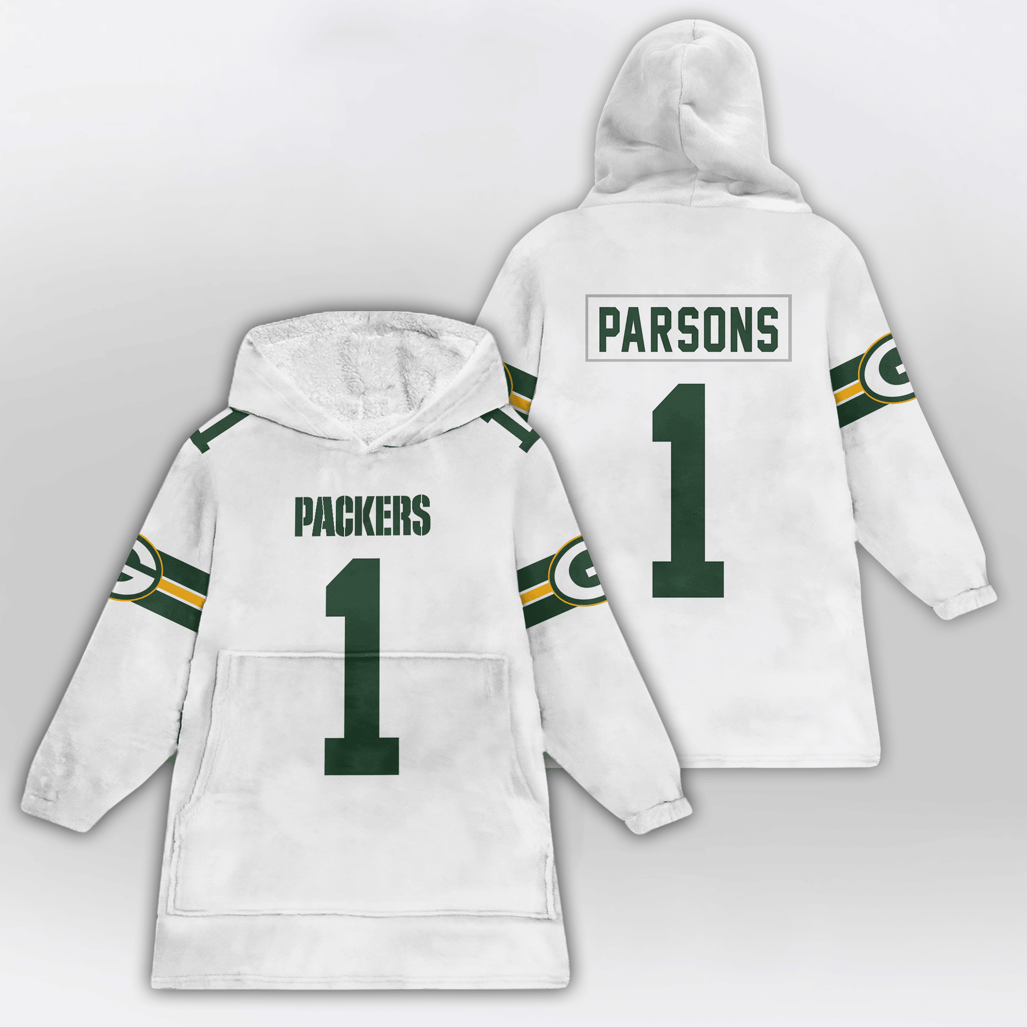 Kid M.P 1 Green Bay Football Unisex Blanket Hoodie