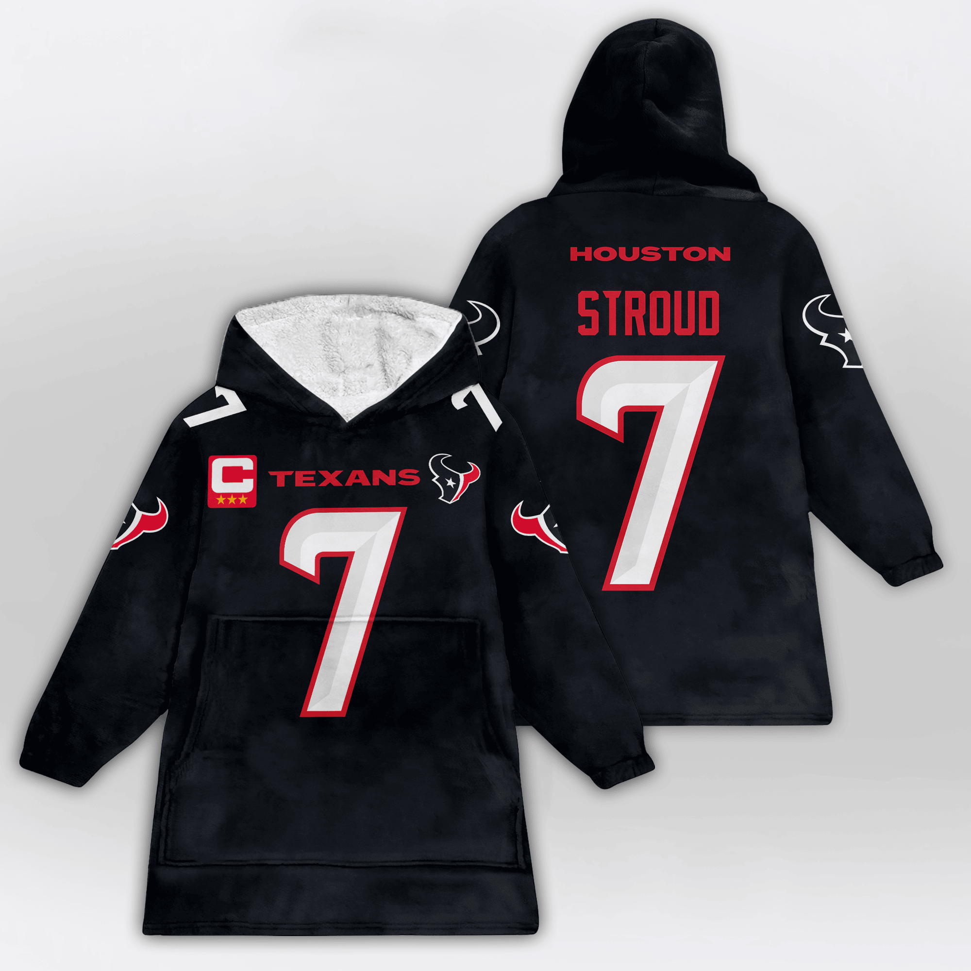 Kid C.J.S 7 Captain Houston Football Unisex Blanket Hoodie