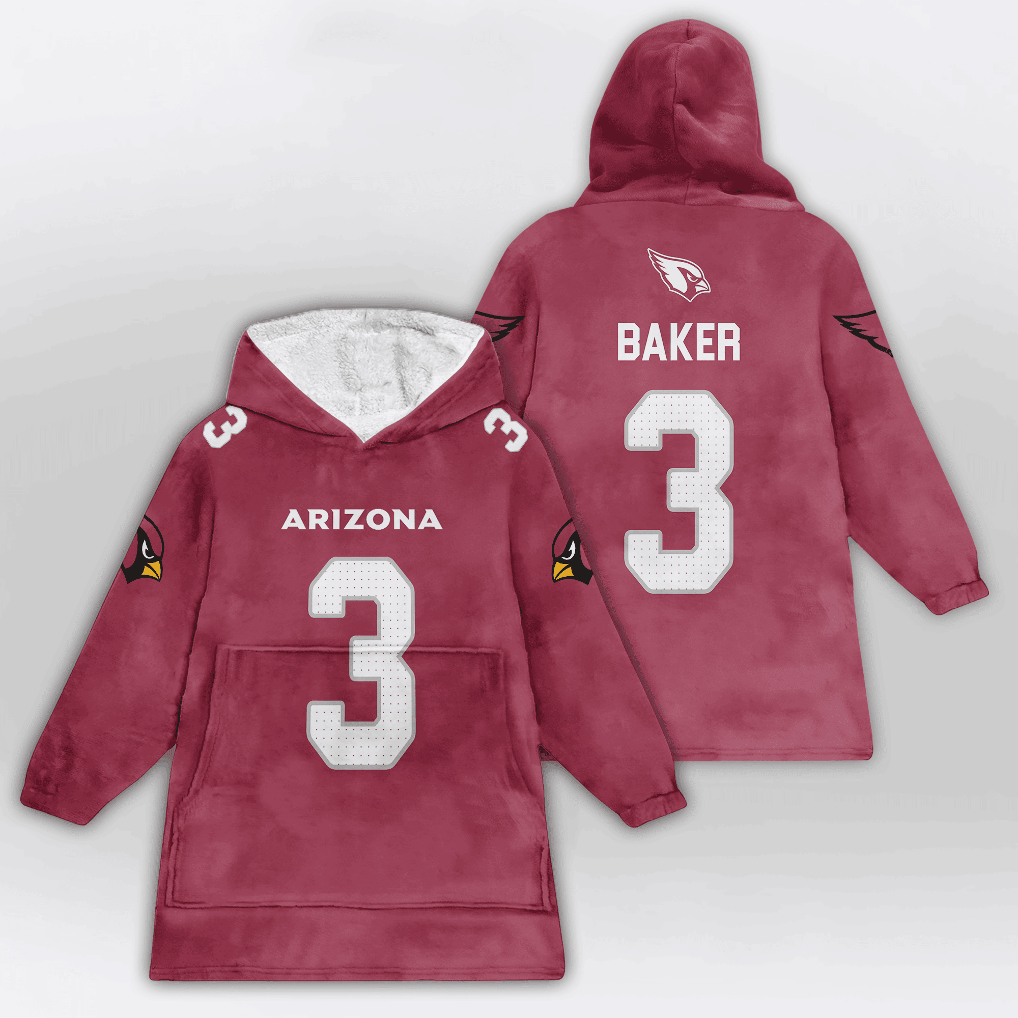 Kid 3 Arizona Football Unisex Blanket Hoodie