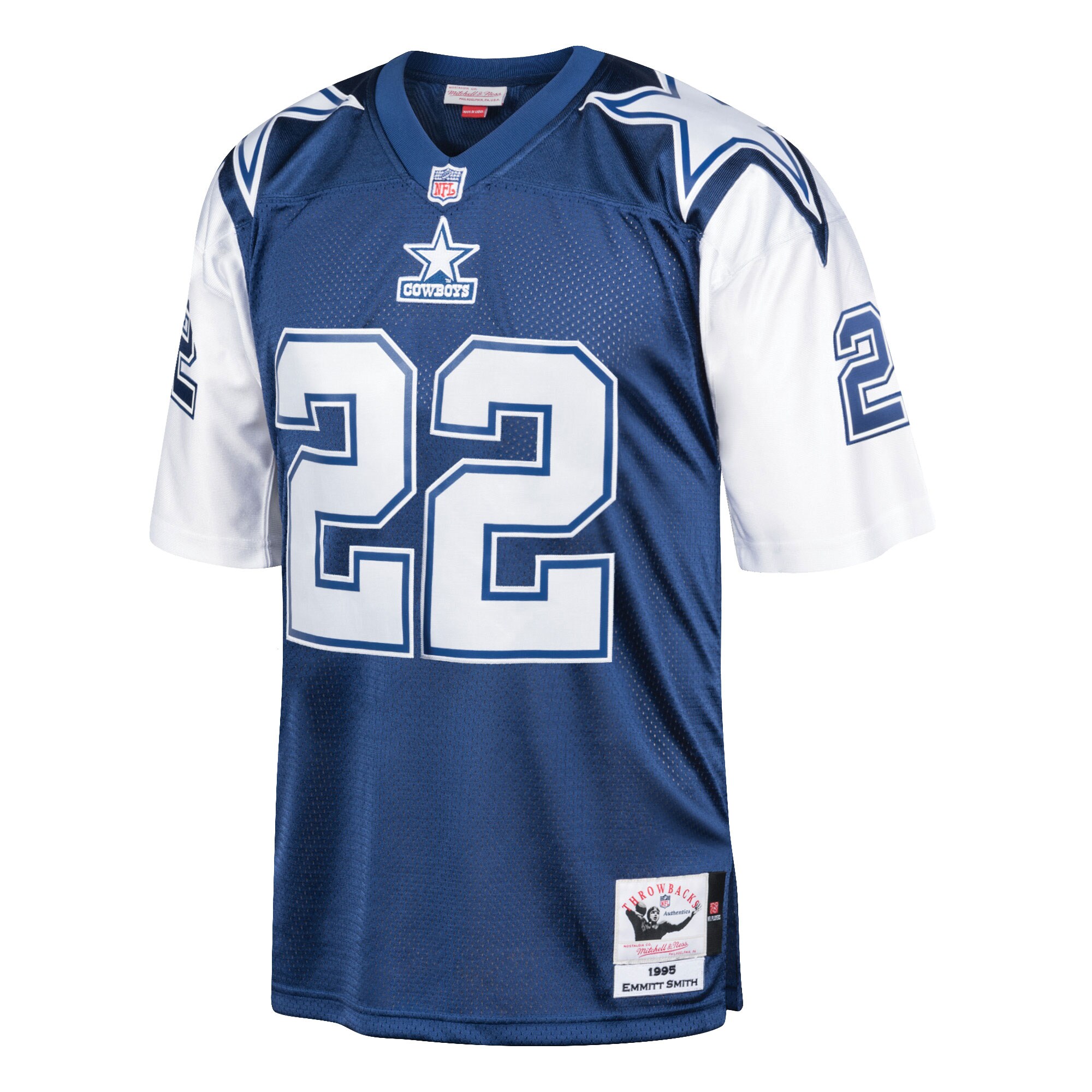 Emmitt Smith Dallas Cowboys  1995 Authentic Retired Player Jersey - Navy/White
