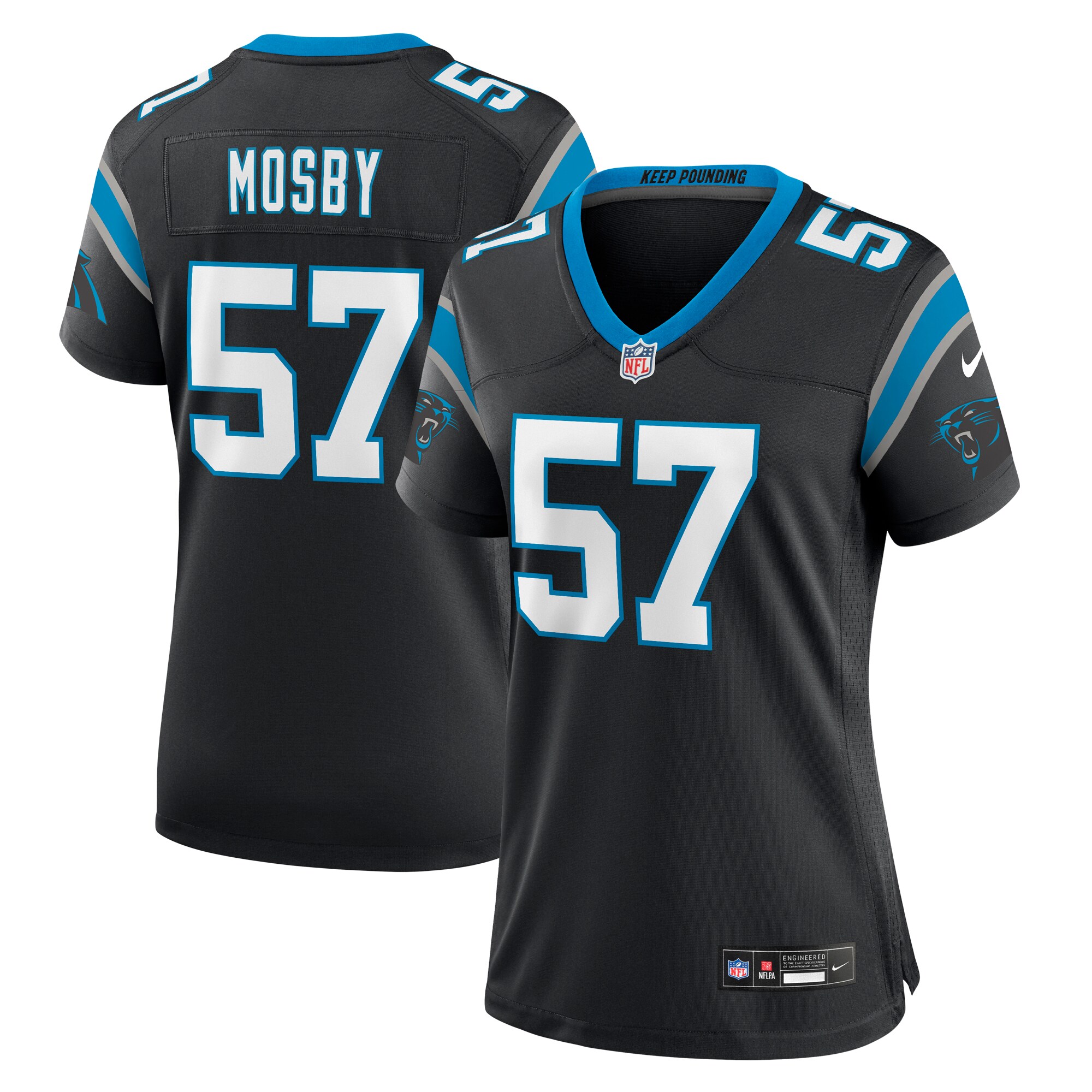 Arron Mosby Carolina Panthers  Women's Team Game Jersey - Black