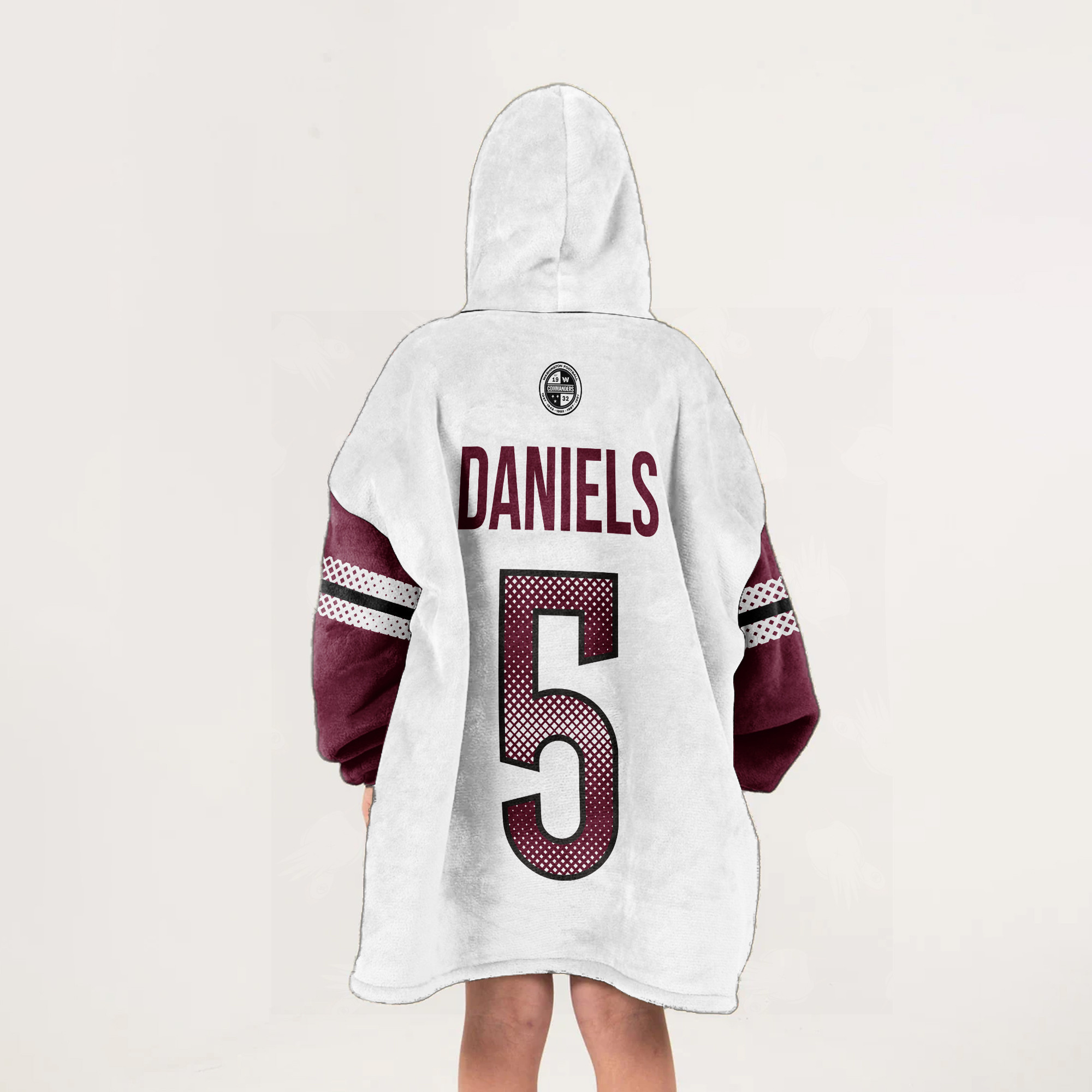 Adult 5 Washington Football Unisex Blanket Hoodie