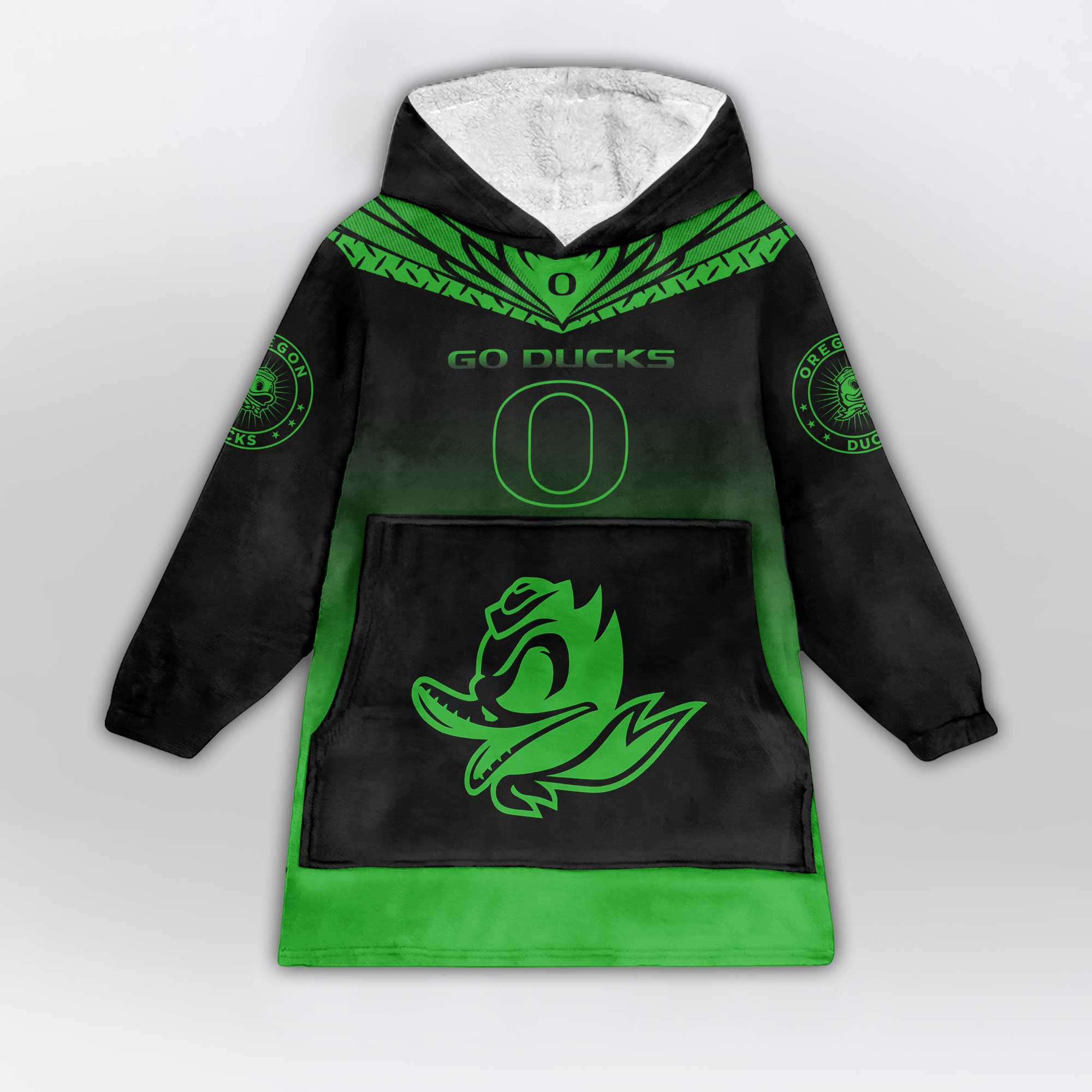 Adult Oregon Football Unisex Blanket Hoodie