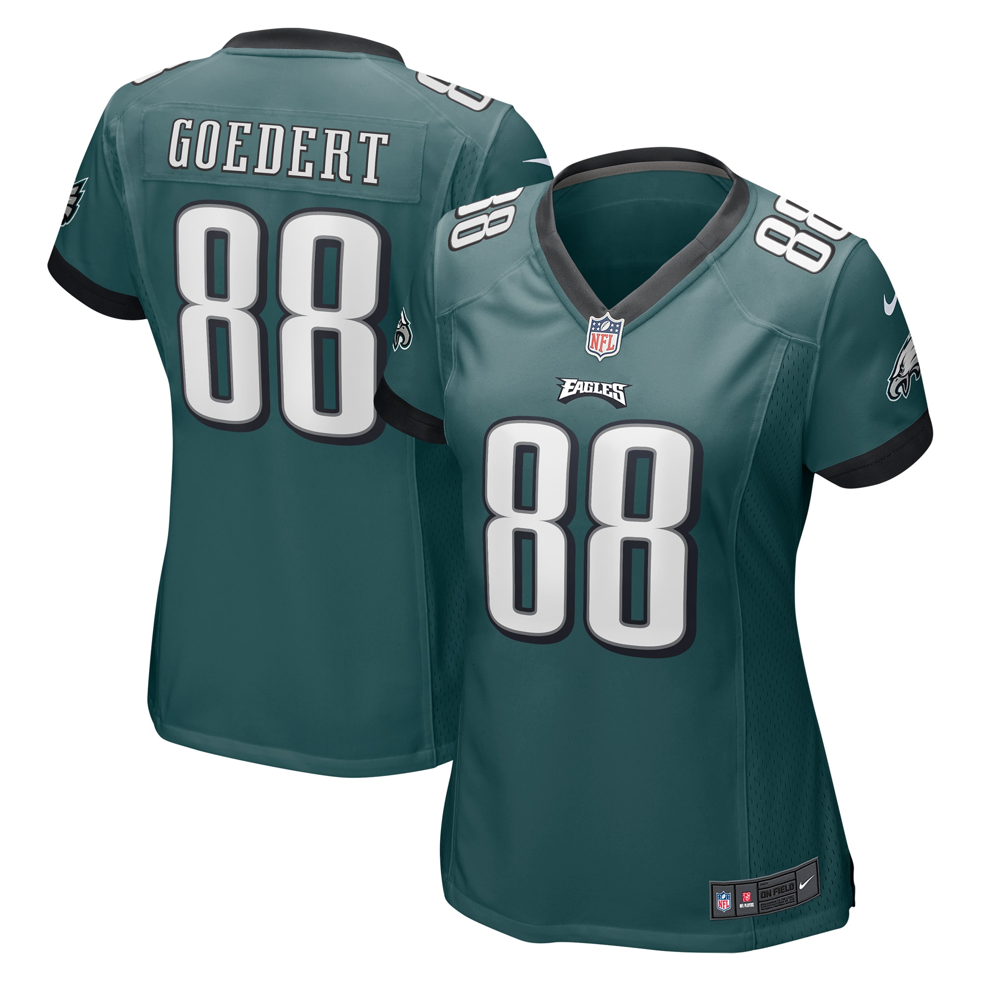 Dallas Goedert Philadelphia Eagles  Women's Game Jersey - Midnight Green