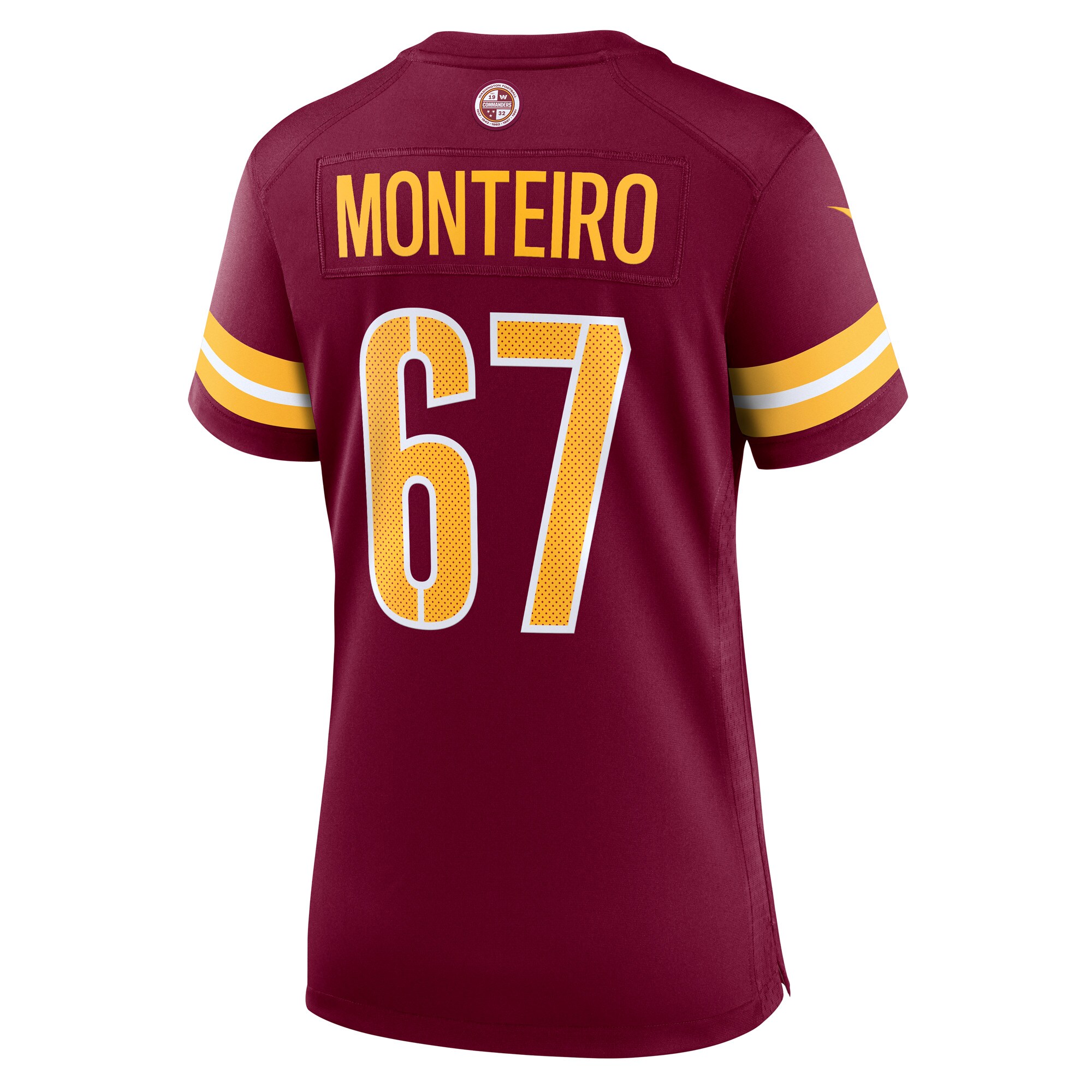 Aaron Monteiro Washington Commanders  Women's Game Player Jersey - Burgundy