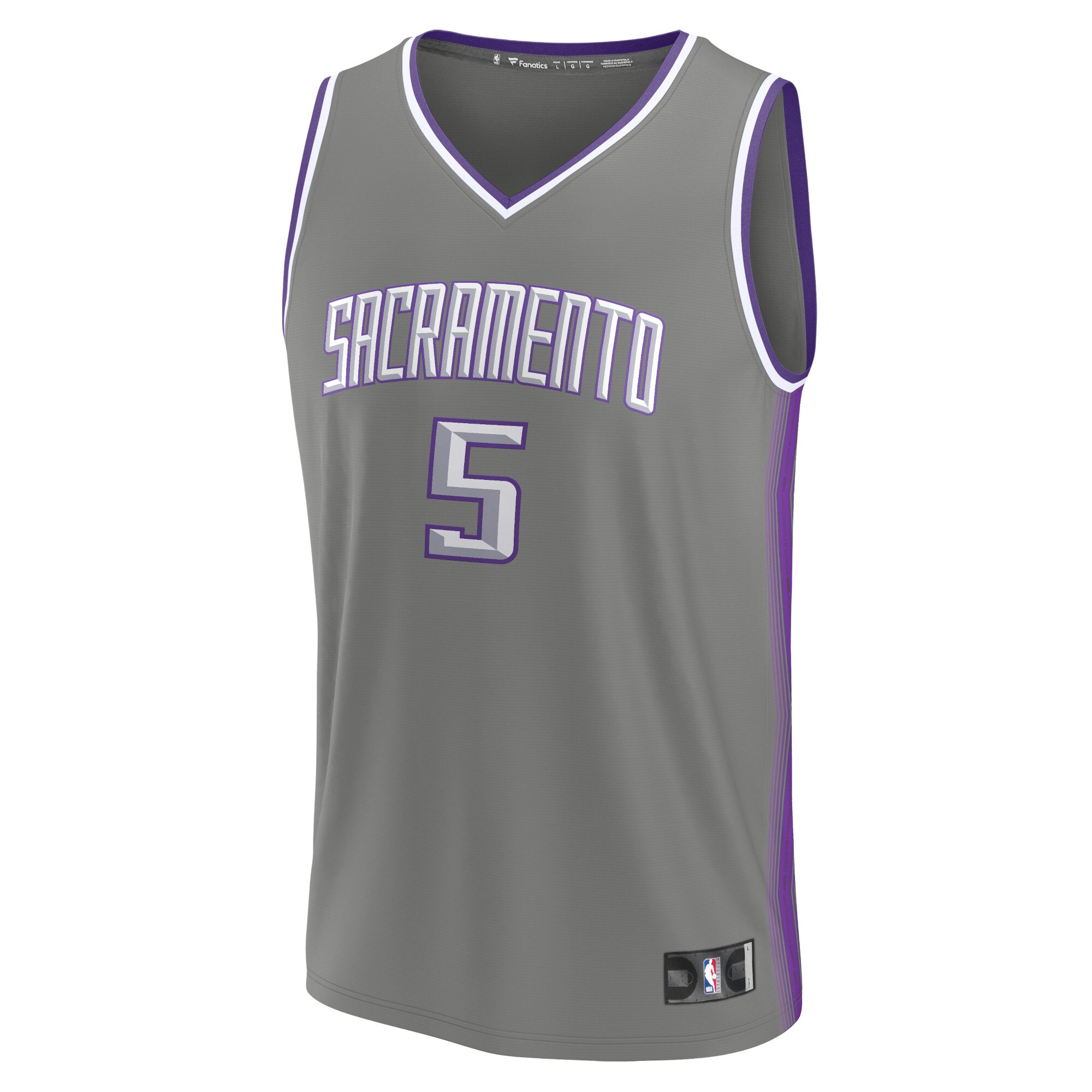 De'Aaron Fox Sacramento Kings  2022/23 Fastbreak Jersey - City Edition - Gray