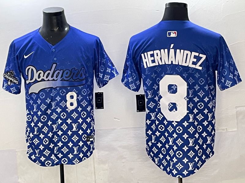 Men's Los #8 Enrique Hernandez Angeles Dodgers 2025 Custom Cool Jersey