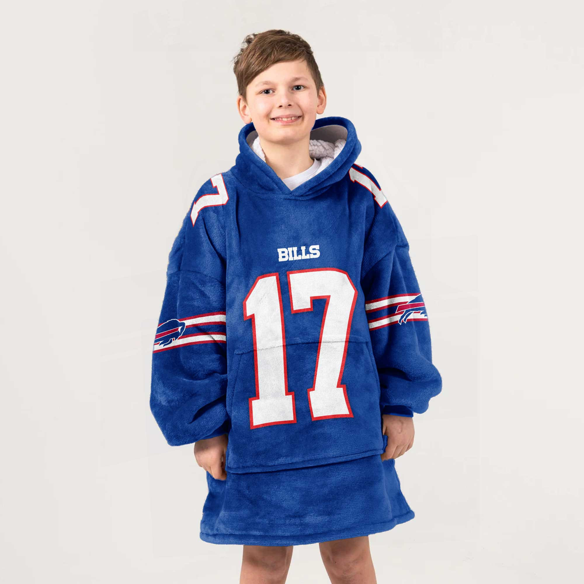 Adult J.A 17 Bills Football Unisex Blanket Hoodie