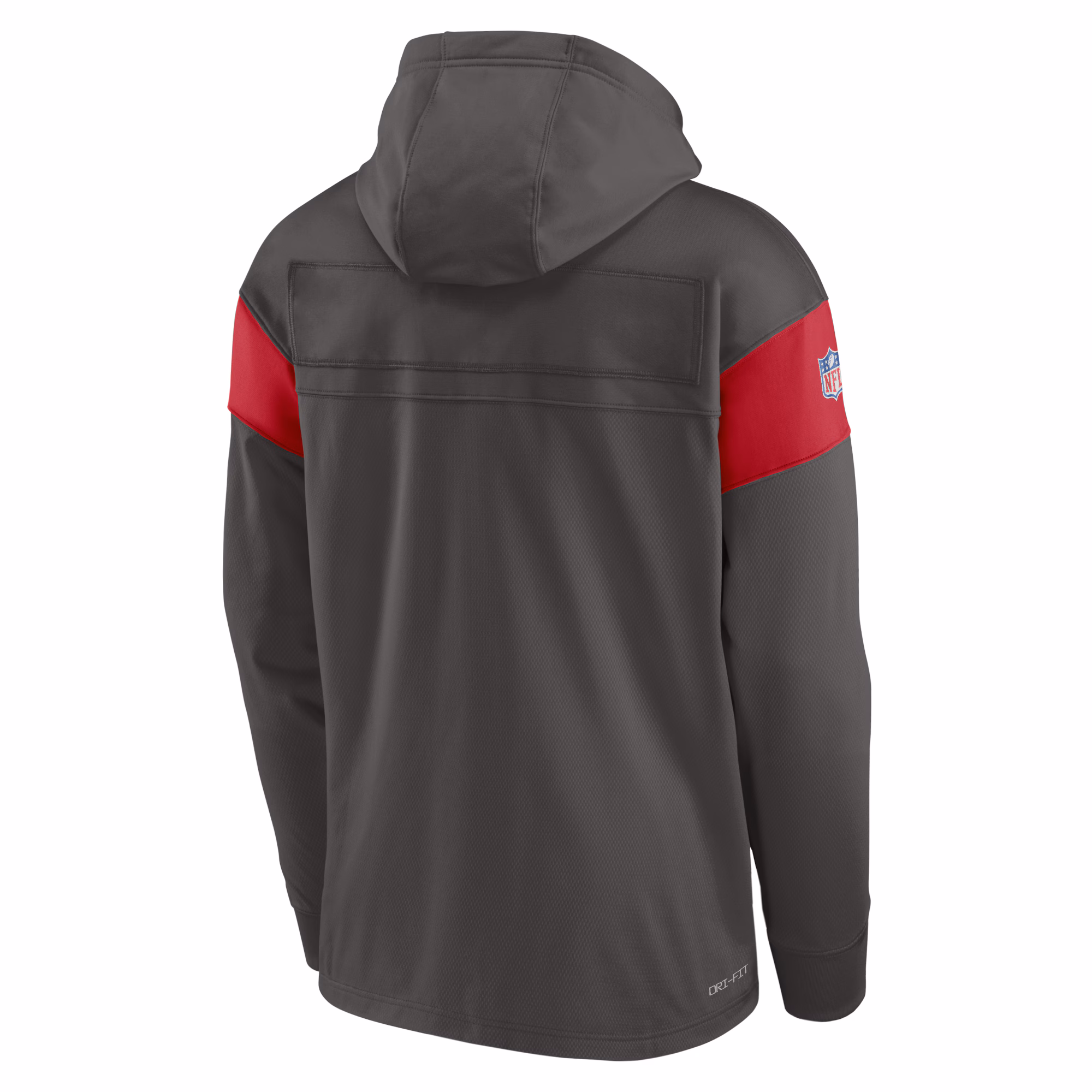 Tampa Bay Buccaneers Sideline Athletic Arch Jersey Performance Pullover Hoodie - Pewter