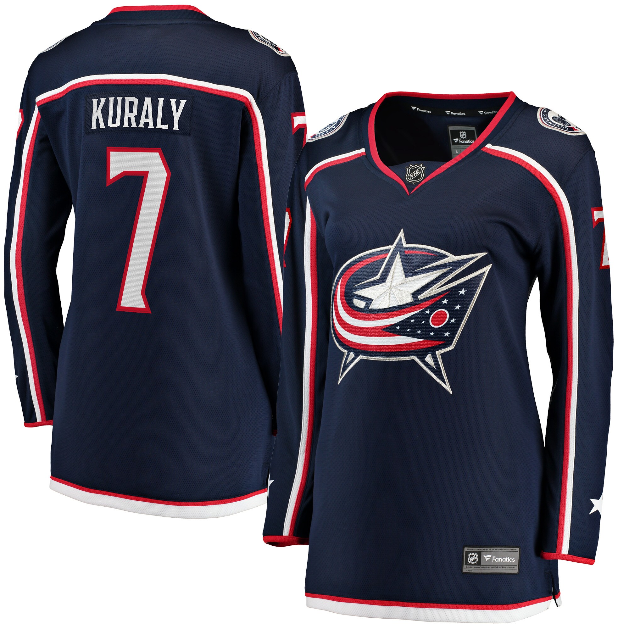 Sean Kuraly Columbus Blue Jackets Women's Home Breakaway Player Jersey - Navy