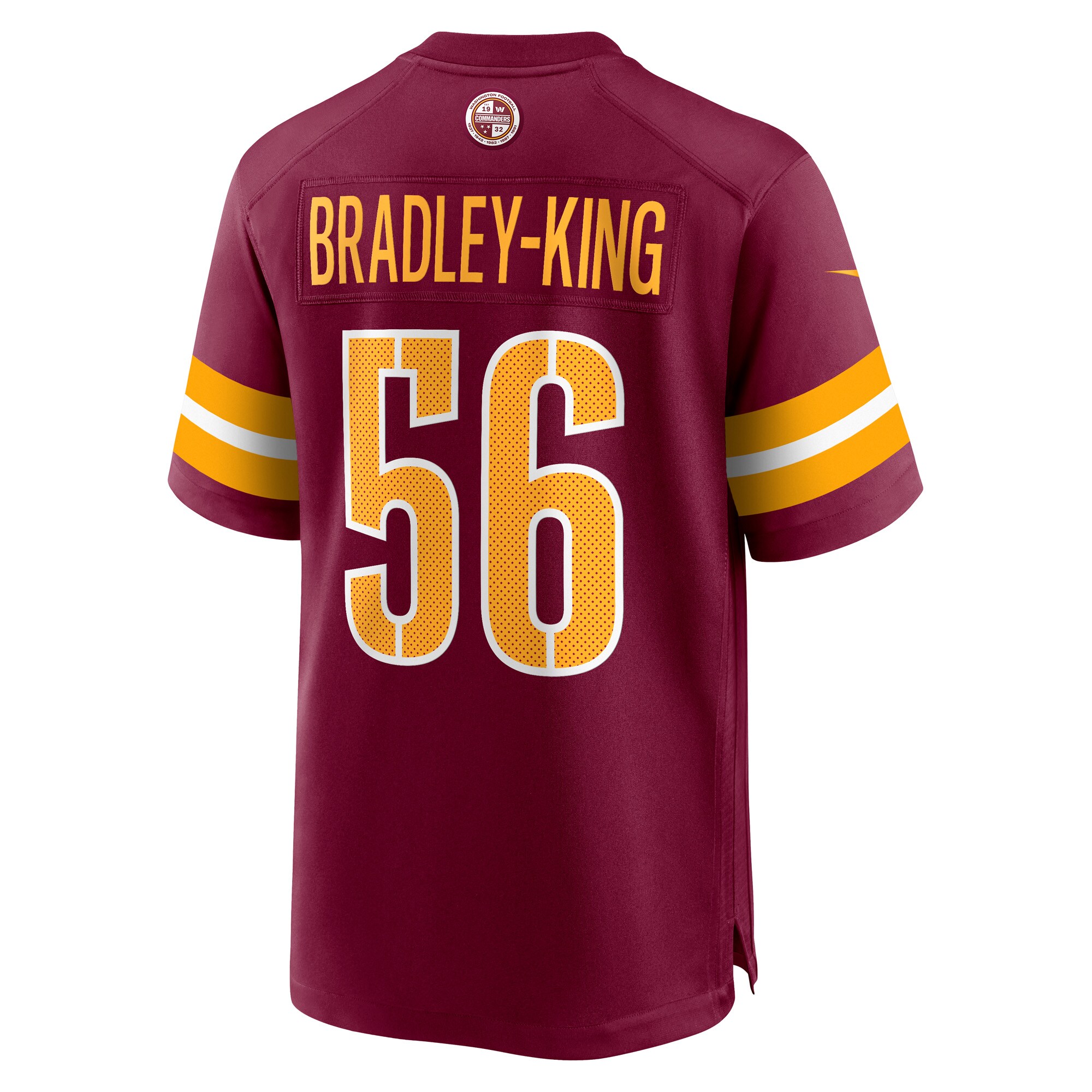 Will Bradley-King Washington Commanders  Game Player Jersey - Burgundy