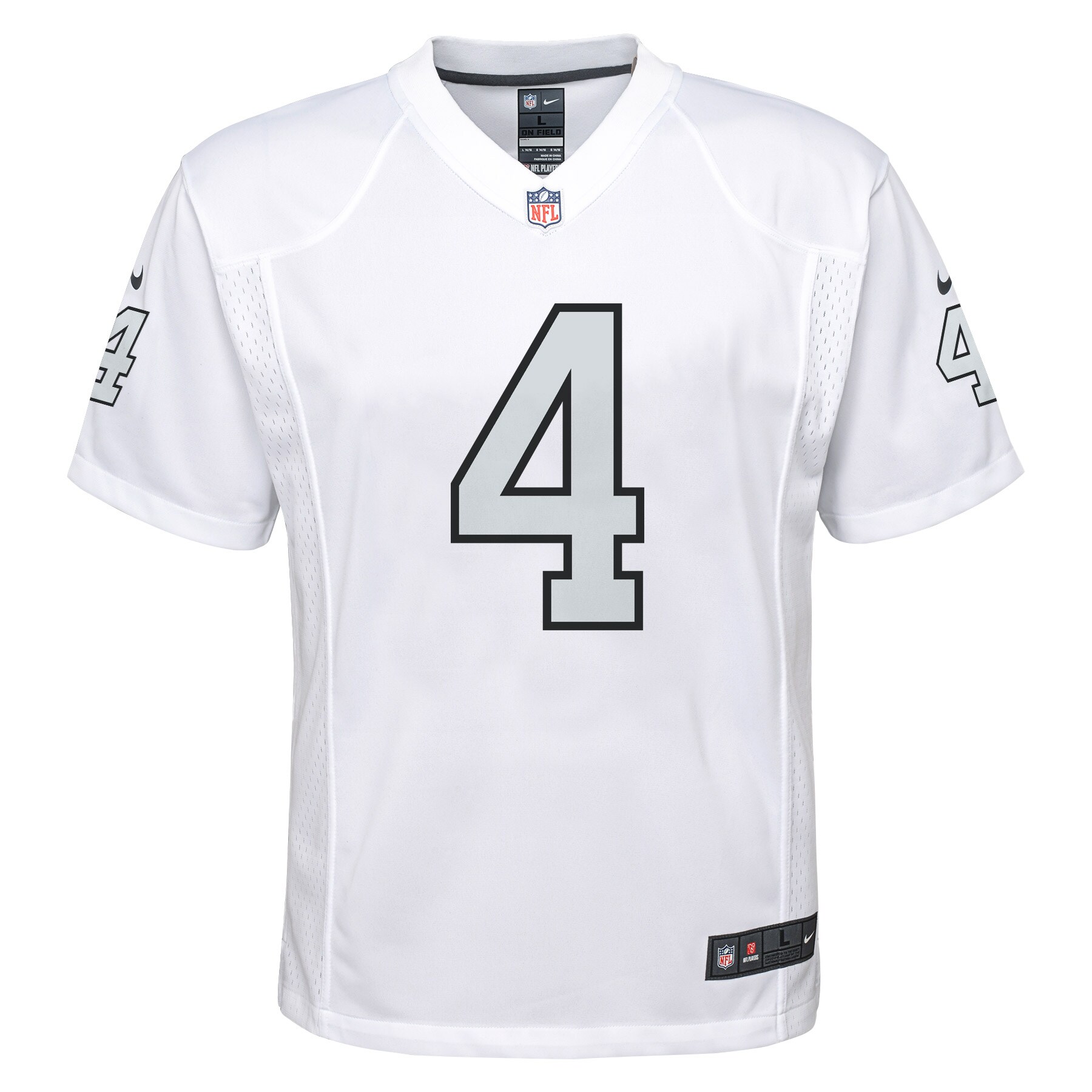 Derek Carr Las Vegas Raiders  Youth Color Rush Game Jersey - White