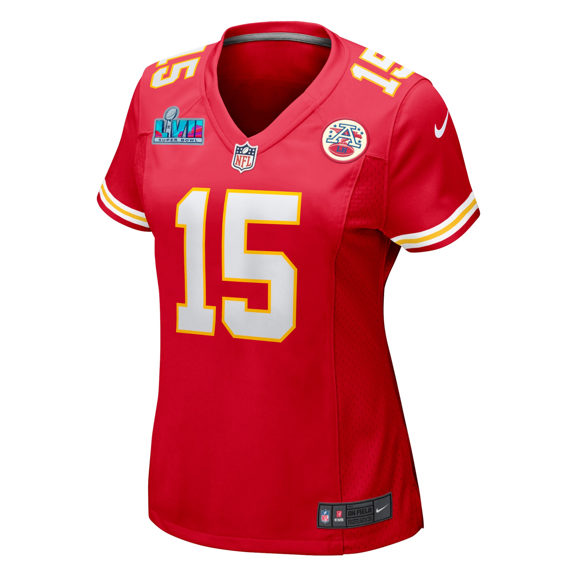 Patrick Mahomes Kansas City Chiefs  Women's Super Bowl LVII Patch Game Jersey - Red