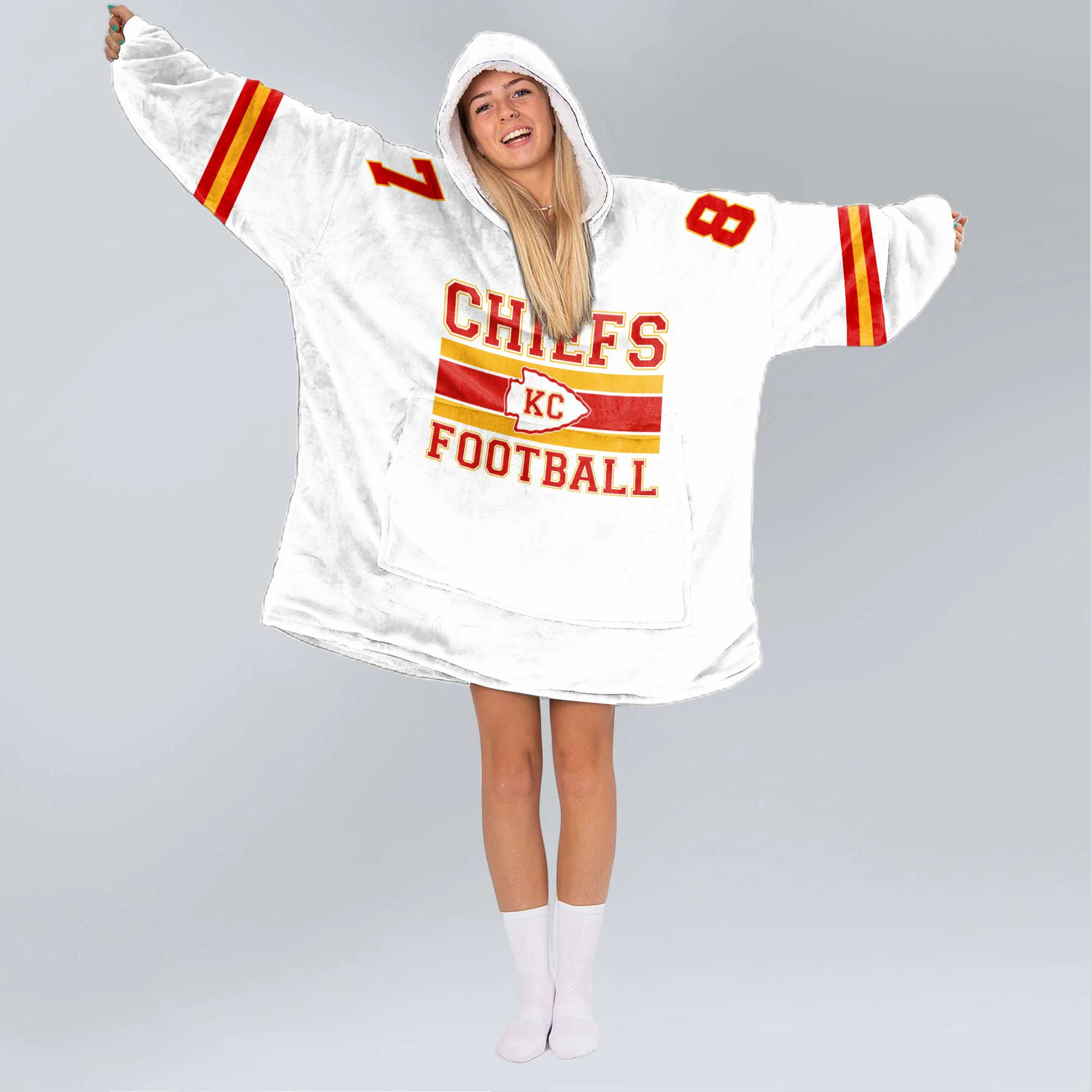 Kansas City Football Unisex Blanket Hoodie
