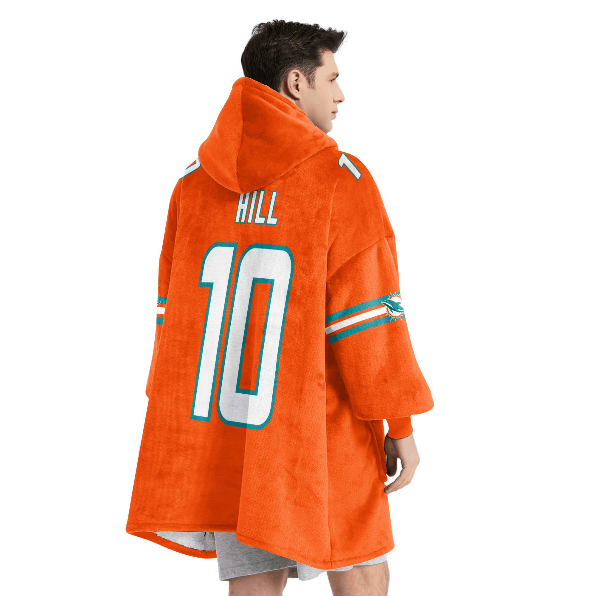 Adult 10 Miami Football Unisex Blanket Hoodie