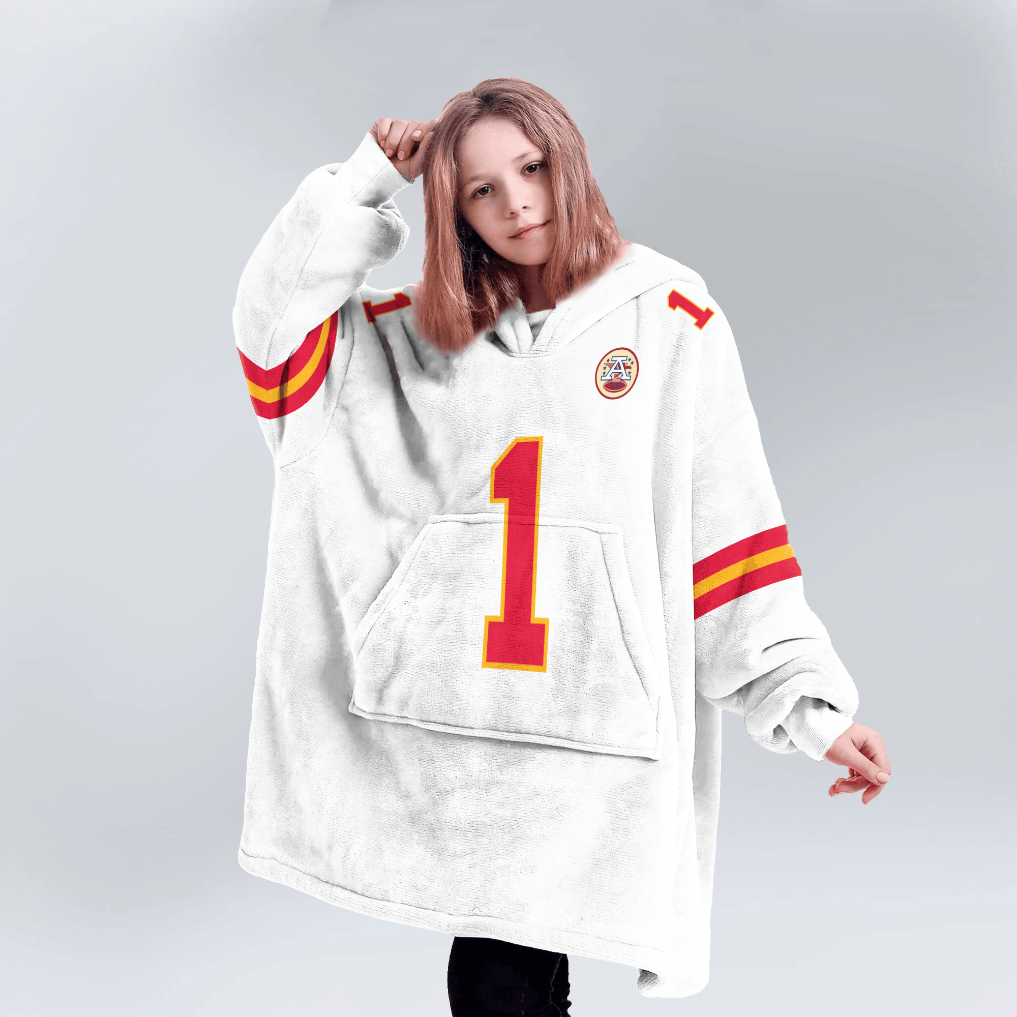 X.W 1 Kansas City Football Unisex Blanket Hoodie