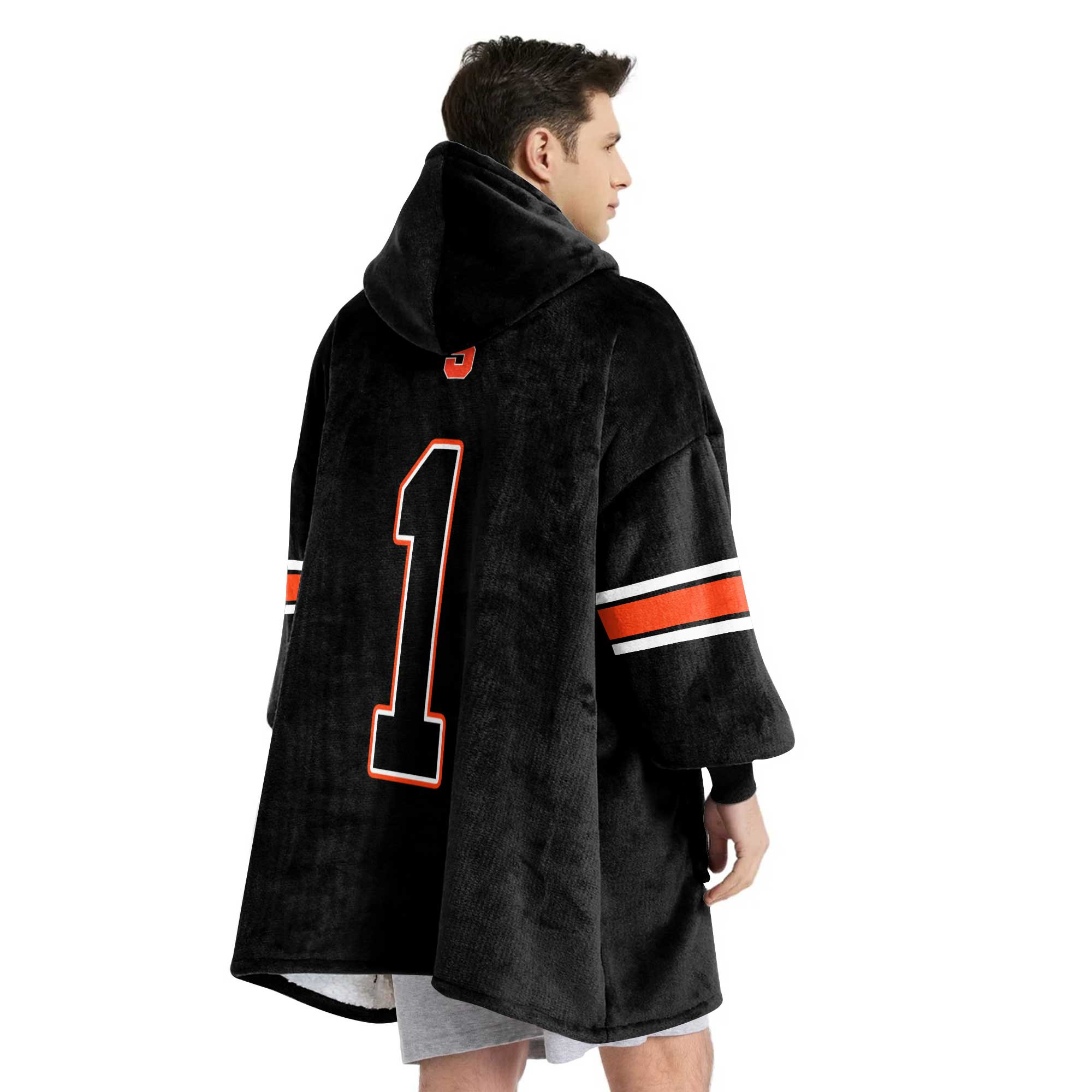 Adult #1 Syracuse Football Unisex Blanket Hoodie