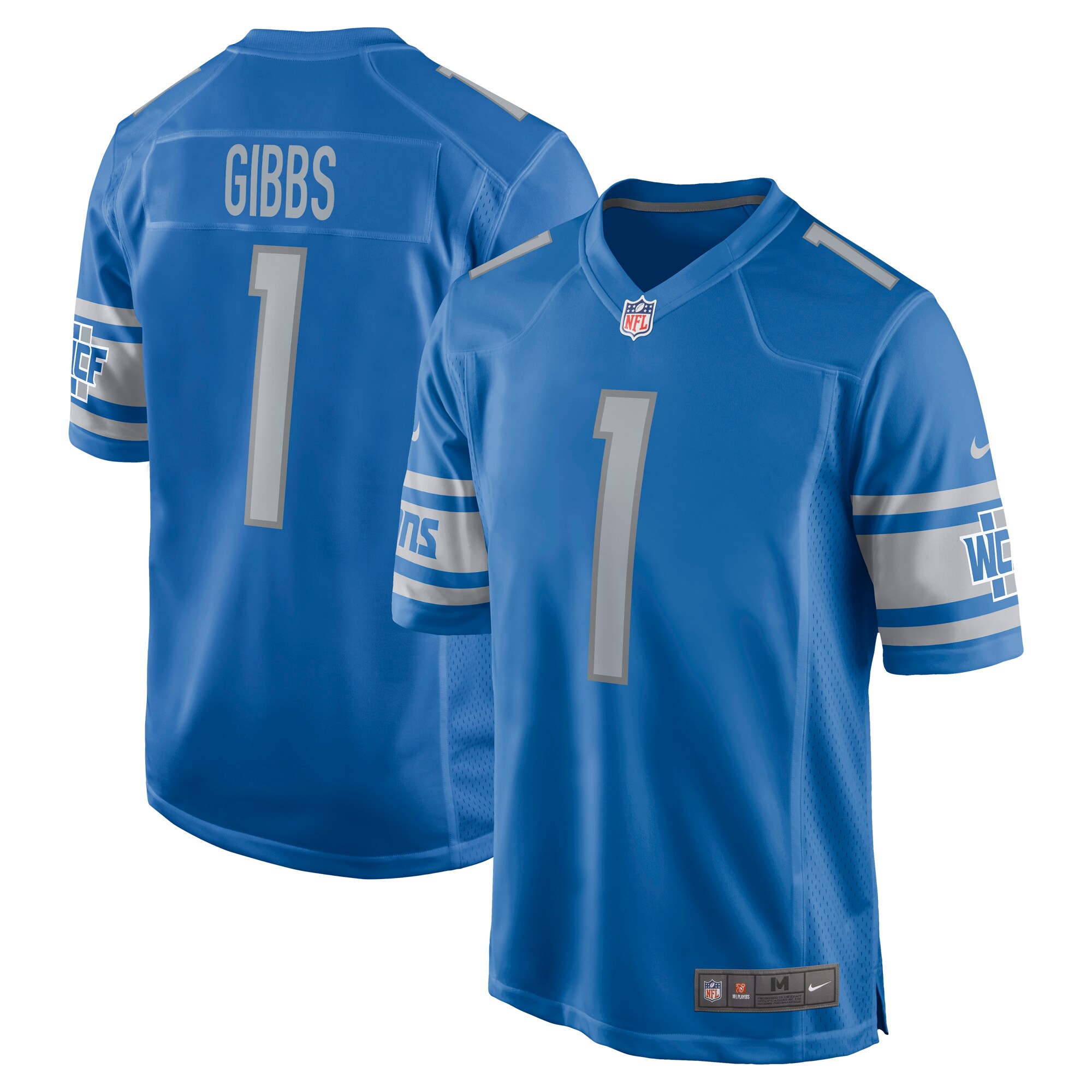 Jahmyr Gibbs Detroit Lions  Youth 2023 NFL Draft First Round Pick Game Jersey - Blue