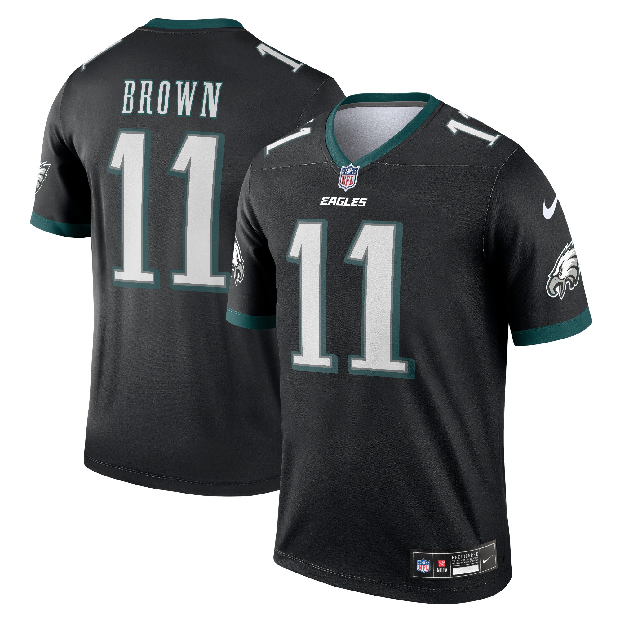 A.J. Brown Philadelphia Eagles #11 Legend Jersey - Black