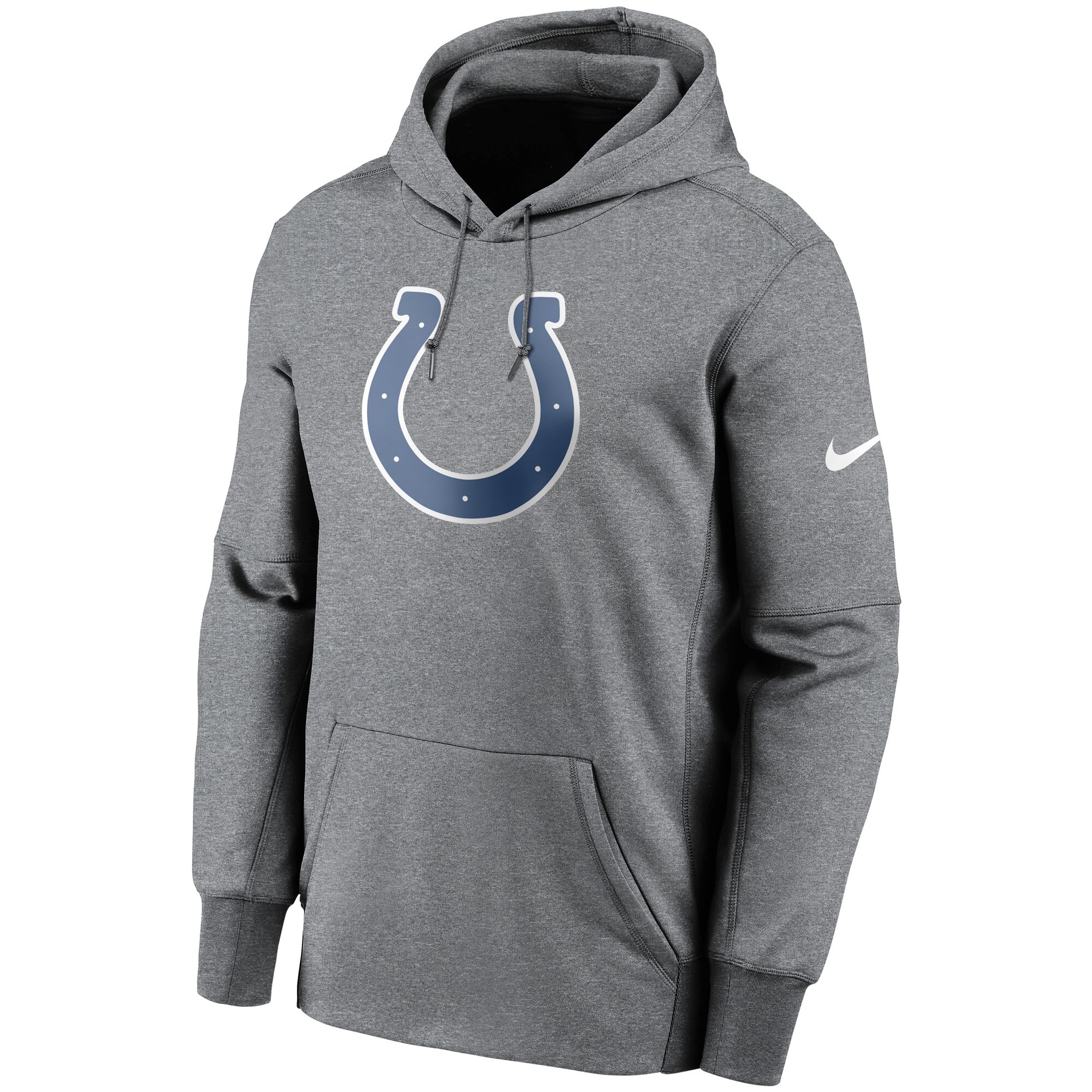 Indianapolis Colts Fan Gear Primary Logo Therma Performance Pullover Hoodie - Heathered Charcoal