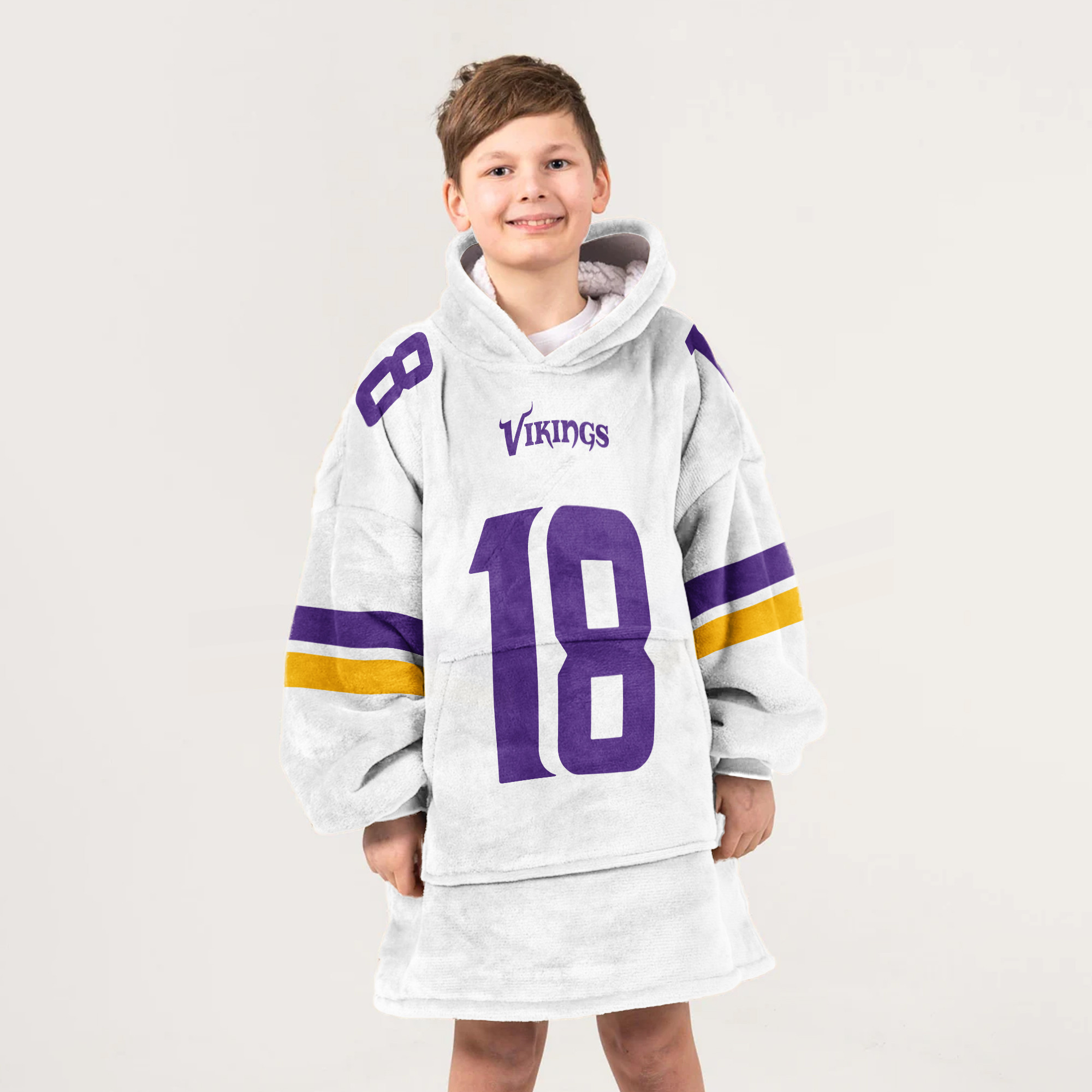 Adult 18 Minnesota Football Unisex Blanket Hoodie