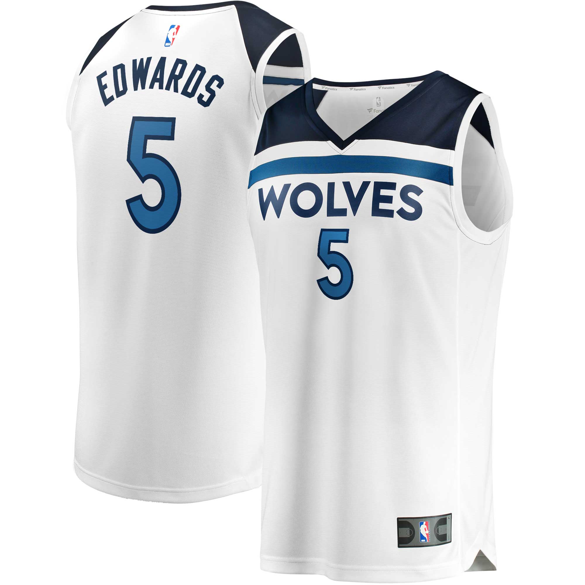 Anthony Edwards Minnesota Timberwolves  2022/23 Fast Break Replica Jersey - Association Edition - White