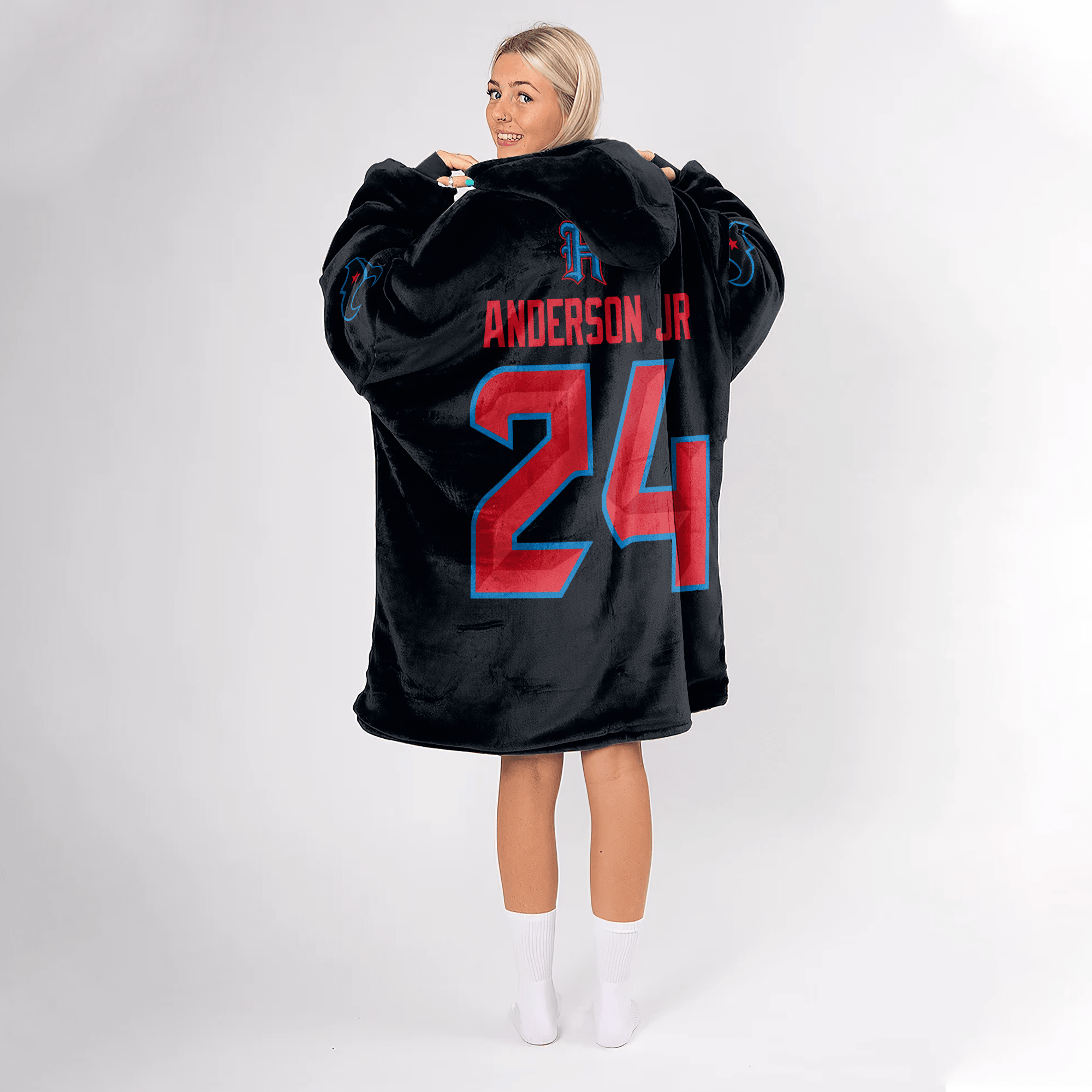 Adult D.S 24 Houston Football Unisex Blanket Hoodie