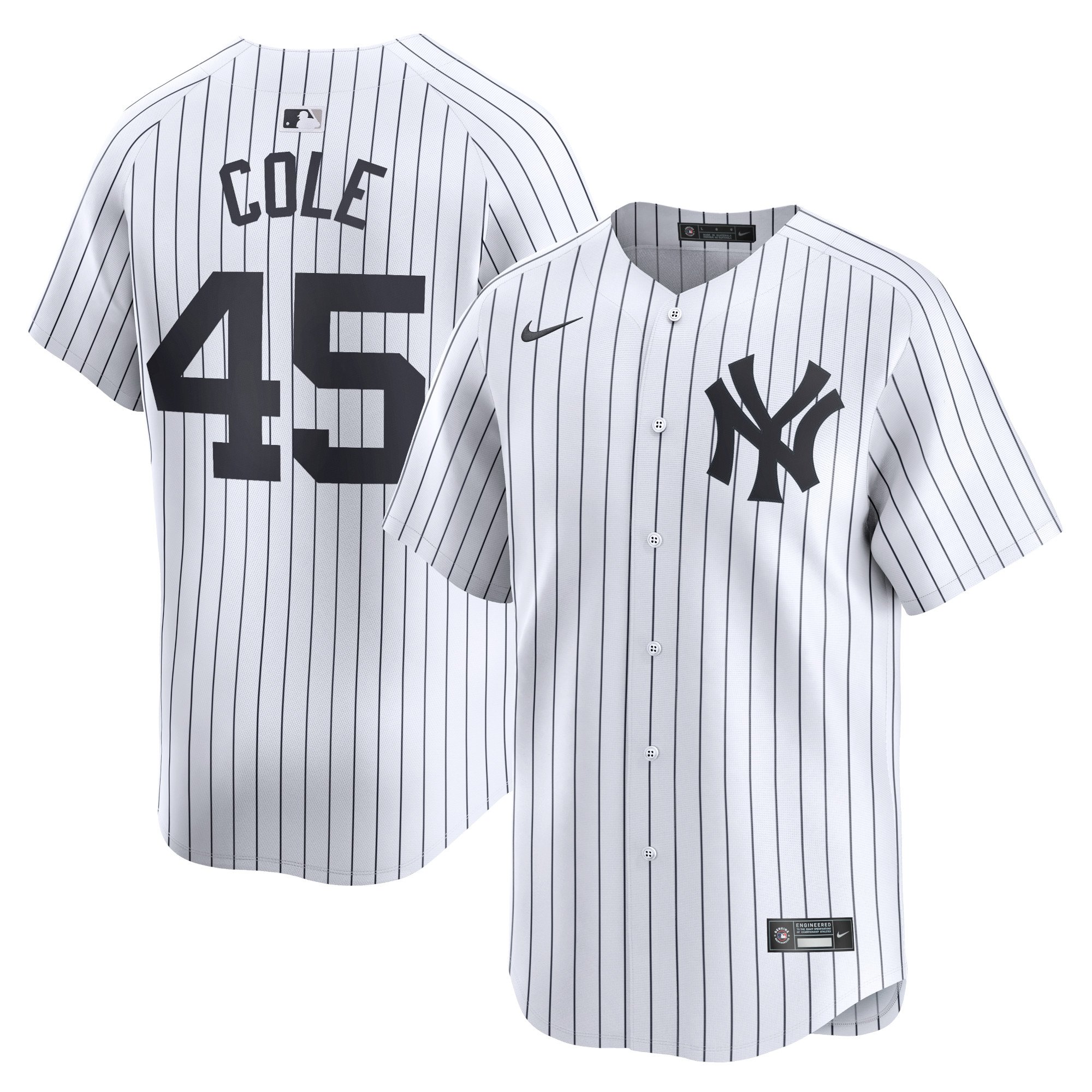 Men's New York Yankees #45 Gerrit Cole  White Home Limited Player Jersey