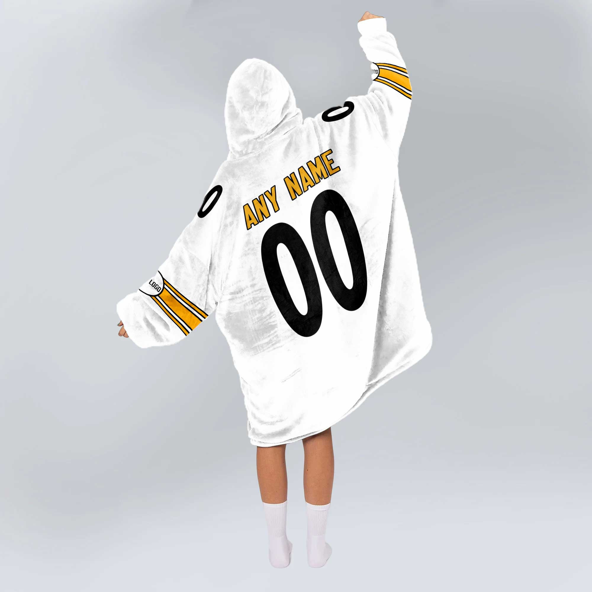 Adult Custom Blanket Hoodie Pittsburgh Inspired Color