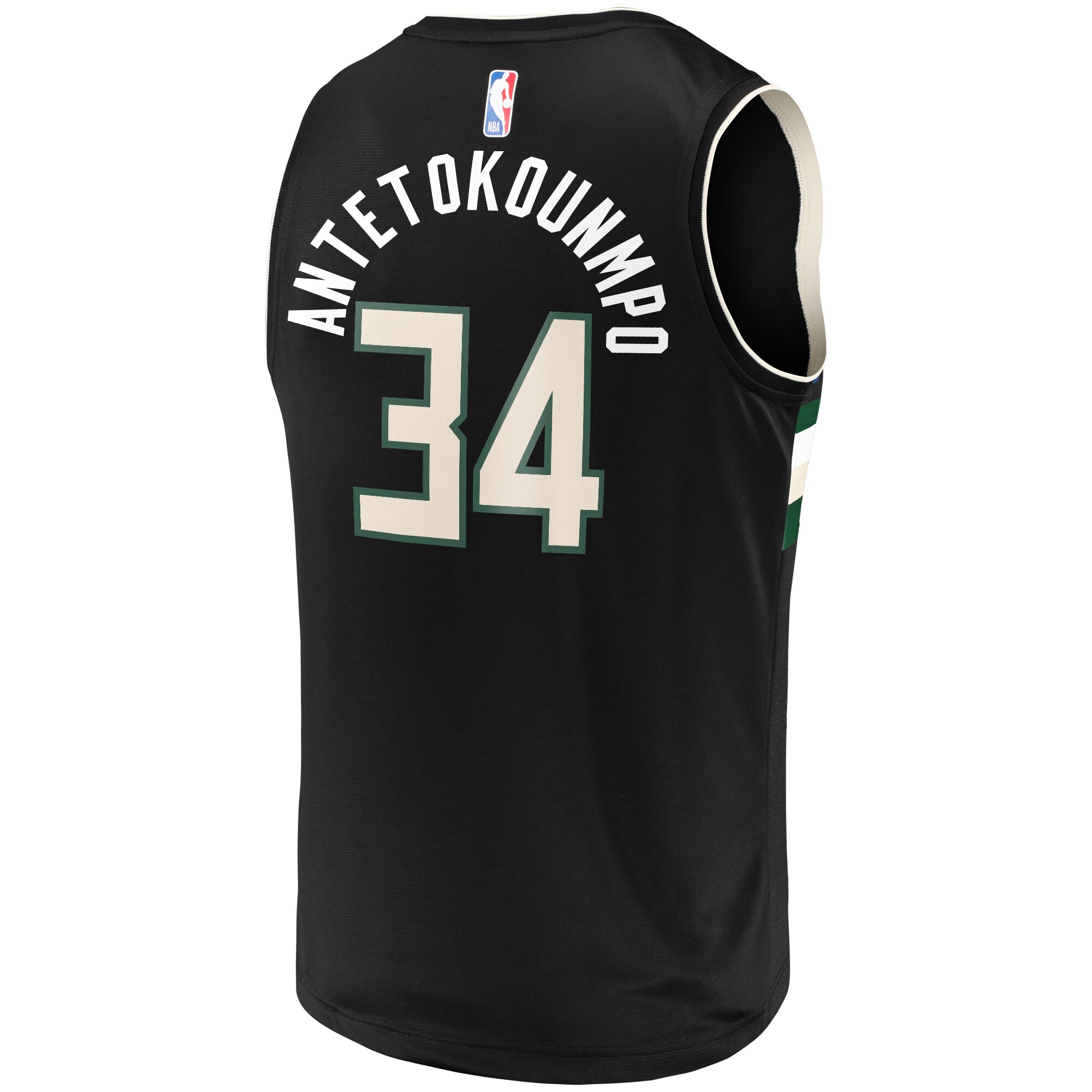 Giannis Antetokounmpo Milwaukee Bucks  Fast Break Team Replica Jersey - Statement Edition - Black