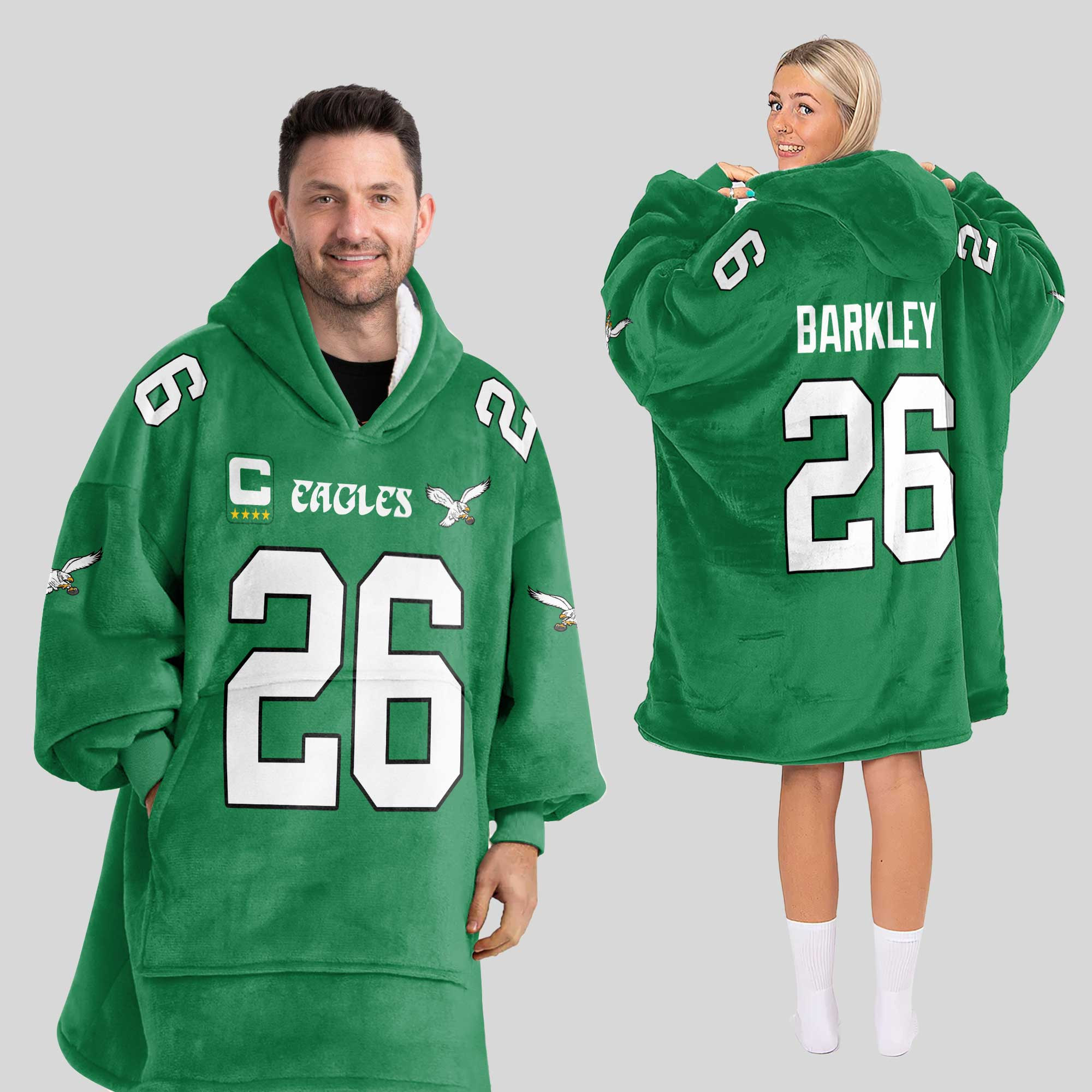Captain 26 Philadelphia Football Unisex Blanket Hoodie