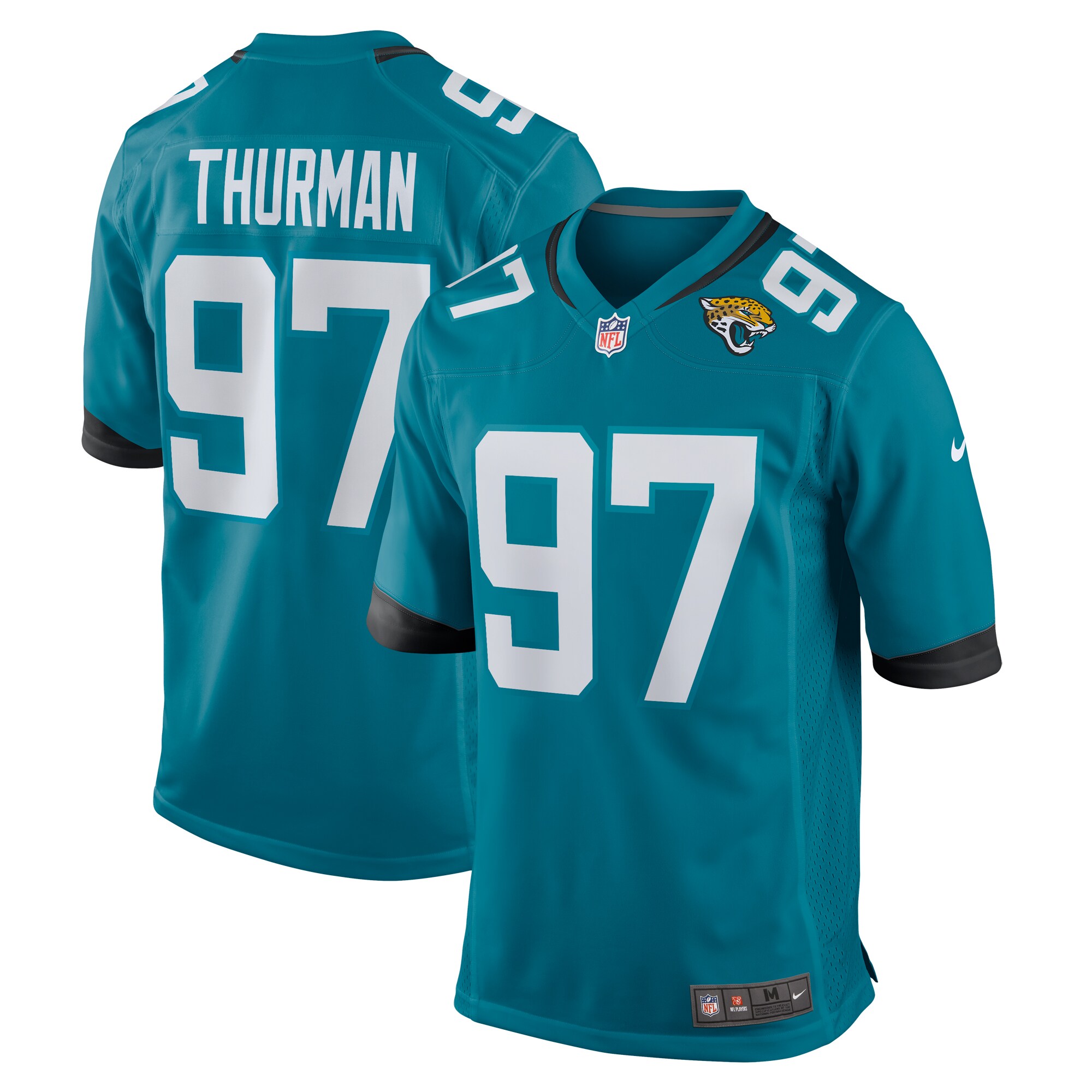 Nick Thurman Jacksonville Jaguars  Home Game Player Jersey - Teal