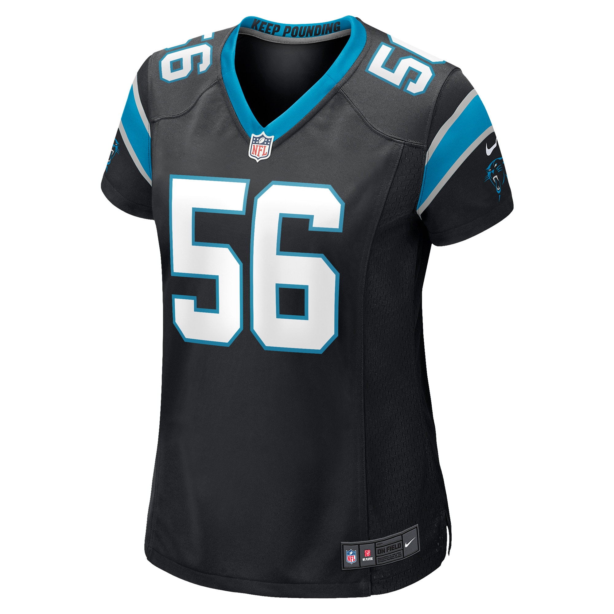 Bradley Bozeman Carolina Panthers  Women's Game Player Jersey - Black