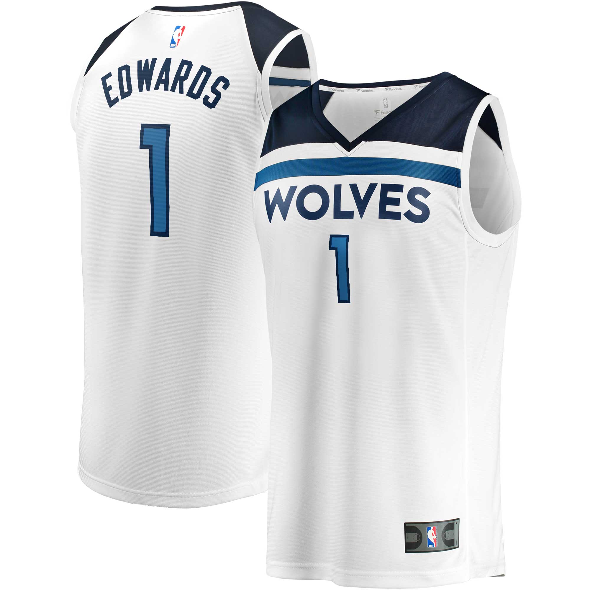 Anthony Edwards Minnesota Timberwolves  Fast Break Replica Jersey - Association Edition - White