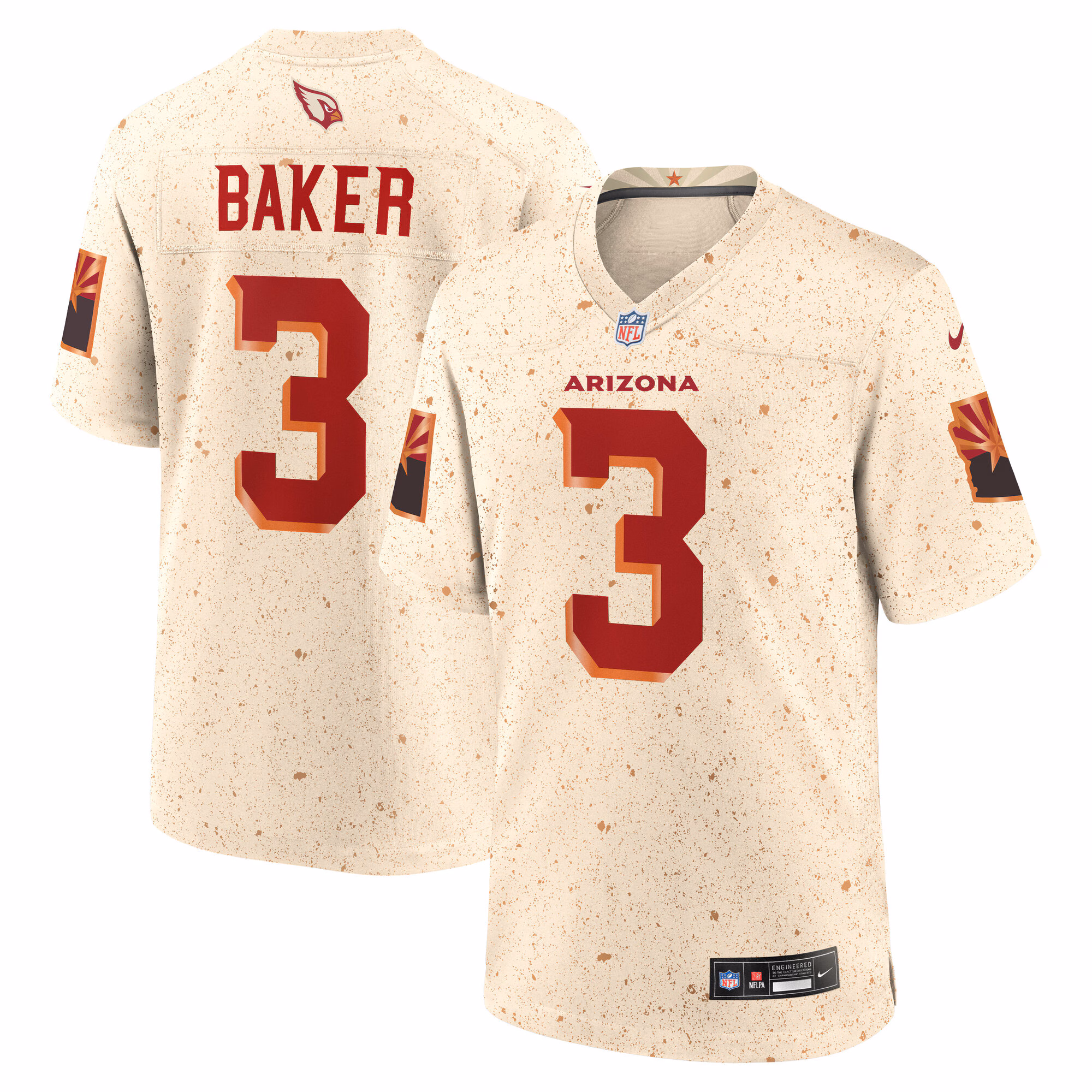 Budda Baker #3 Arizona Cardinals 2025 Rivalries Collection Game Jersey - Natural