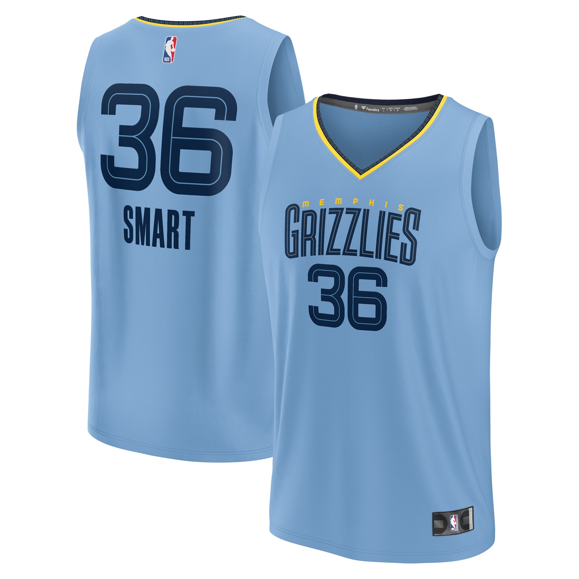 Marcus Smart Memphis Grizzlies  Youth Fast Break Player Jersey - Statement Edition - Light Blue