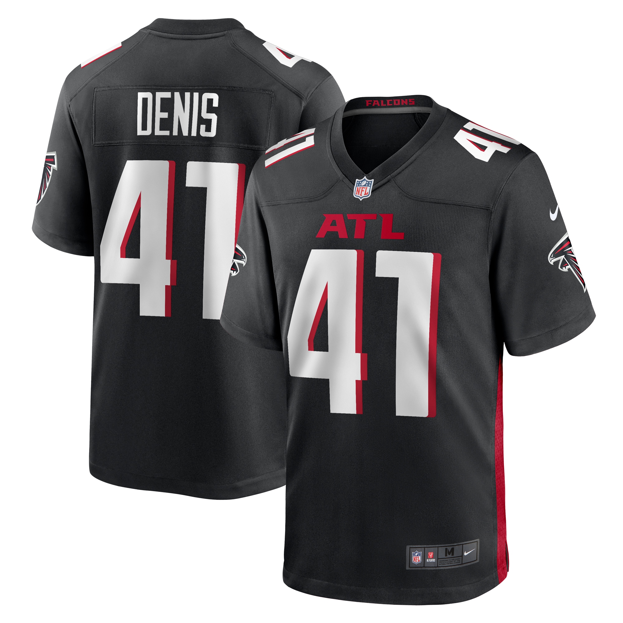 Lukas Denis Atlanta Falcons  Game Jersey -  Black