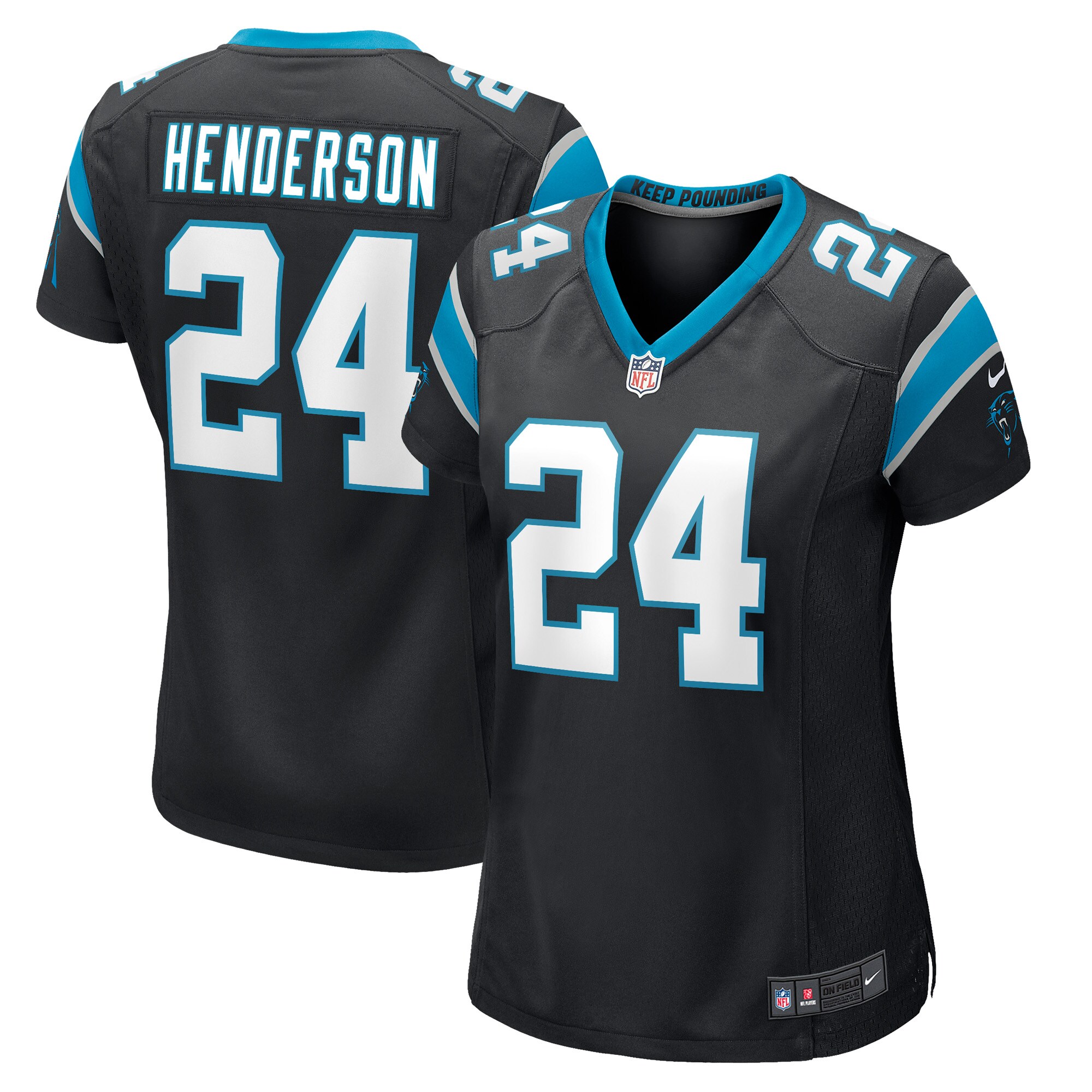 C.J. Henderson Carolina Panthers  Women's Game Player Jersey - Black