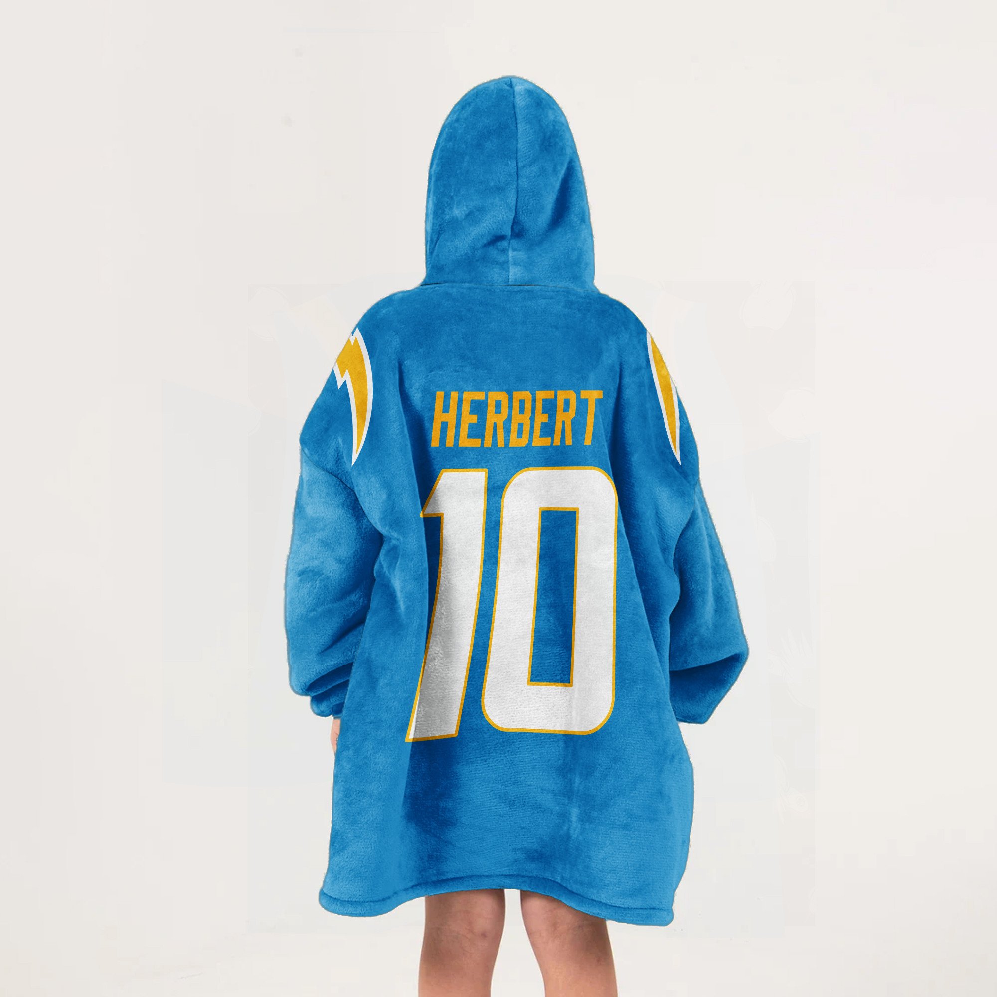 Adult Captain JH 10 Los Angeles Football Unisex Blanket Hoodie