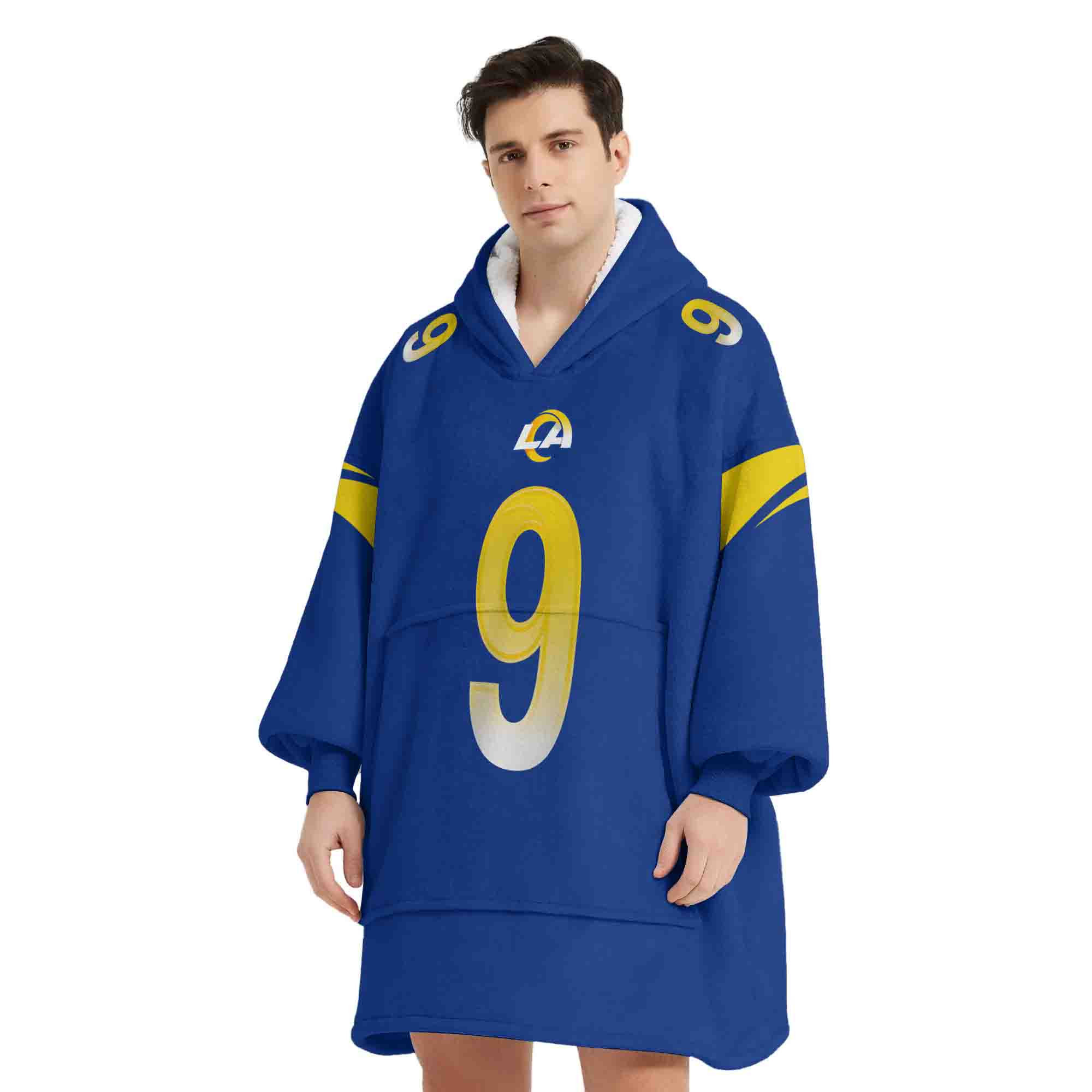 Adult MS 9 Los Angeles Football Unisex Blanket Hoodie