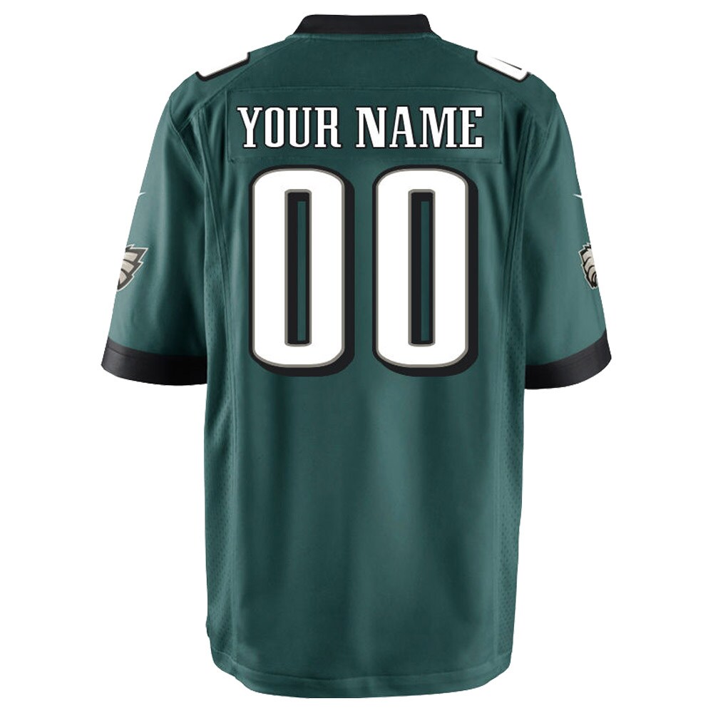 Philadelphia Eagles  Youth Custom Game Jersey - Midnight Green