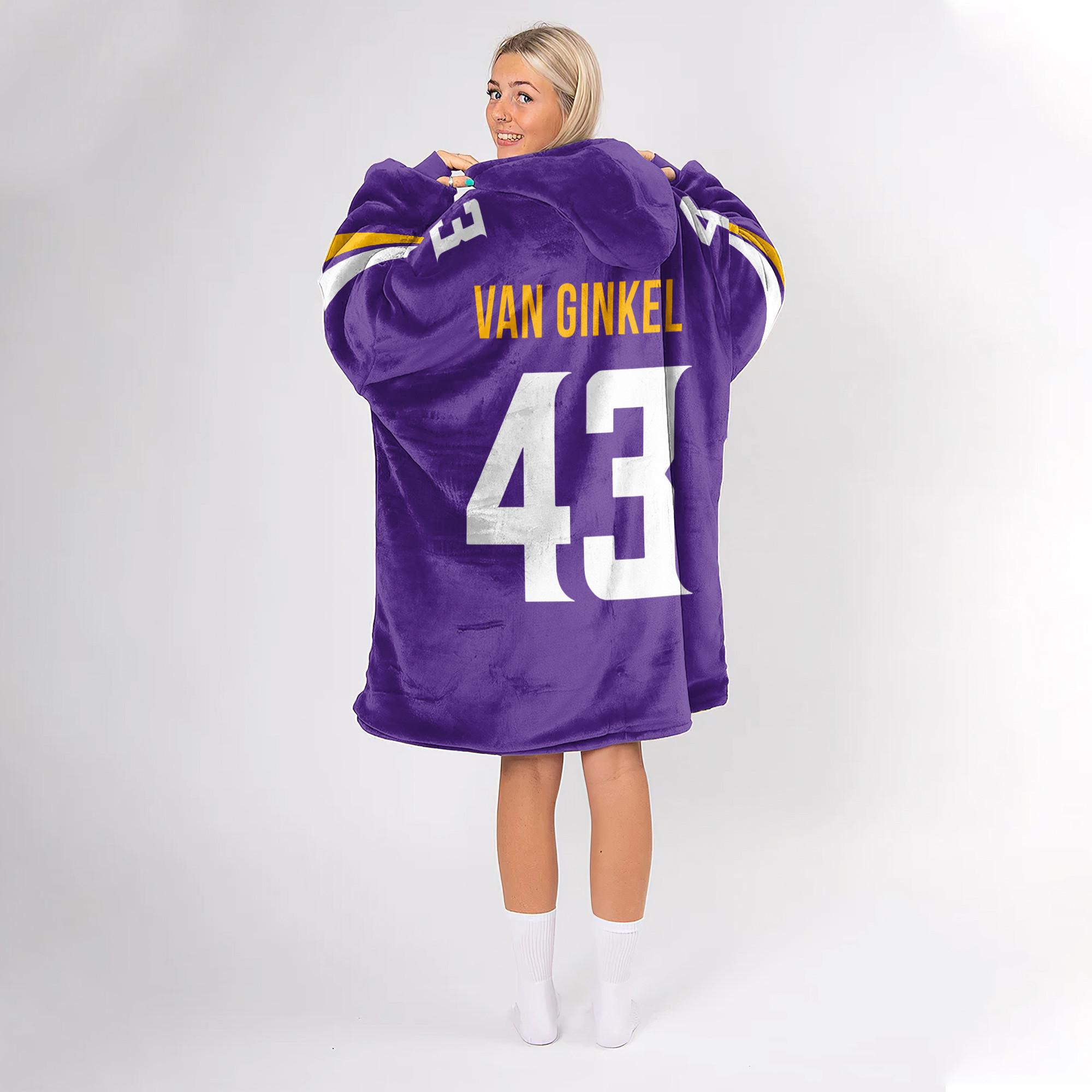 Adult V.G 43 Minnesota Football Unisex Blanket Hoodie