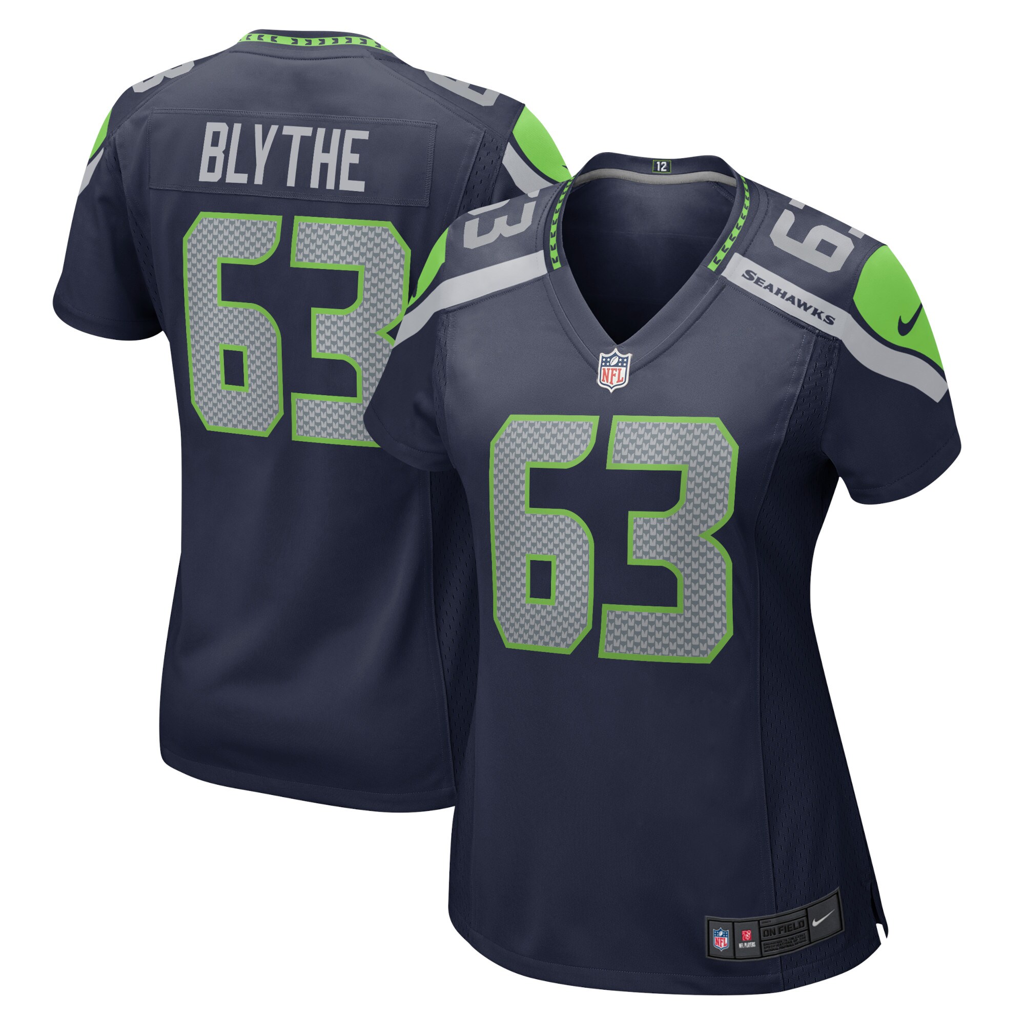 Austin Blythe Seattle Seahawks  Women's Game Jersey - College Navy