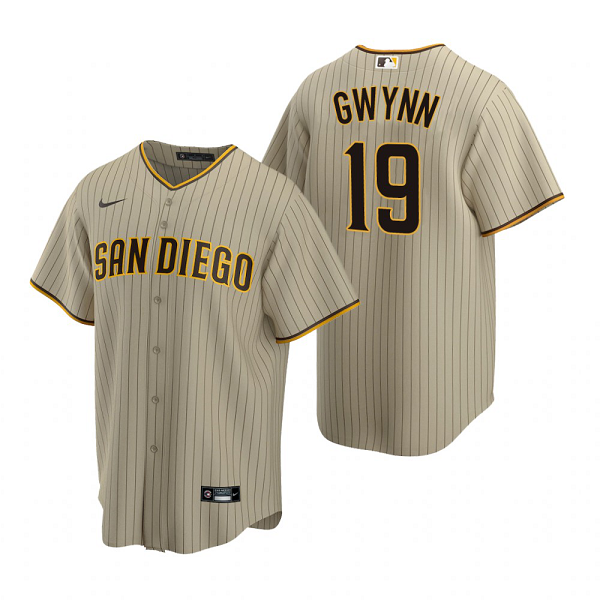 San Diego Padres #19 Tony Gwynn  Sand Brown 2020 Alternate Jersey