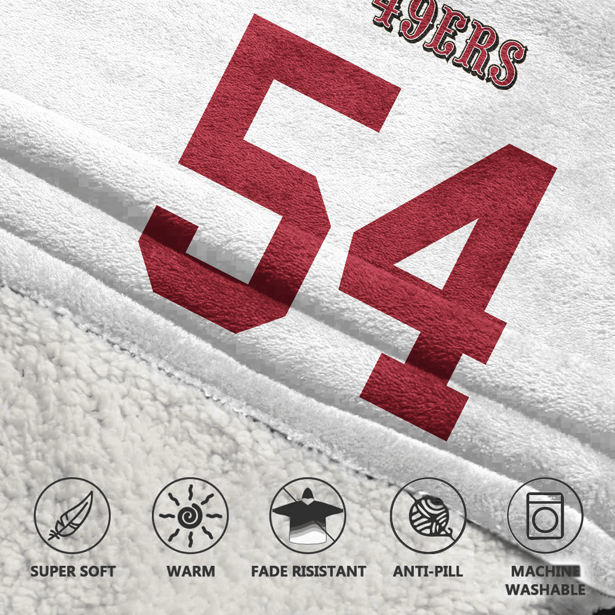 Kid F.W 54 San Francisco 49ers Football Unisex Blanket Hoodie